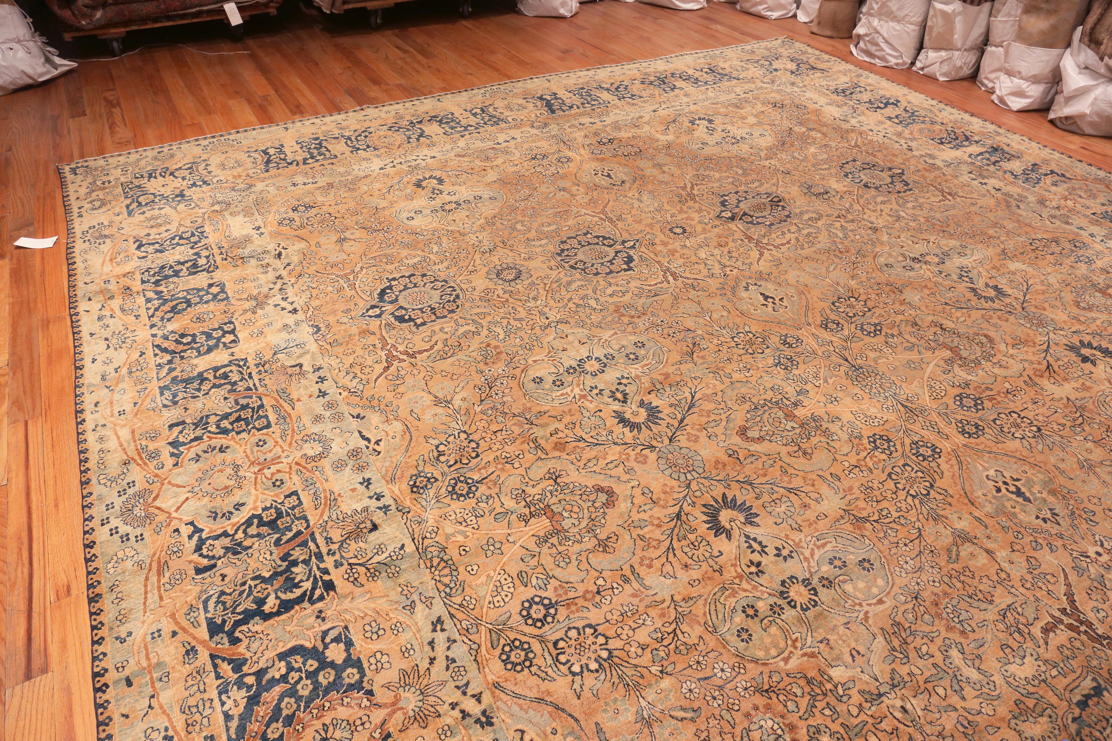 Kirman Antique Persian Kerman Rug. Size: 13 ft 6 in x 24 ft 2 in For Sale