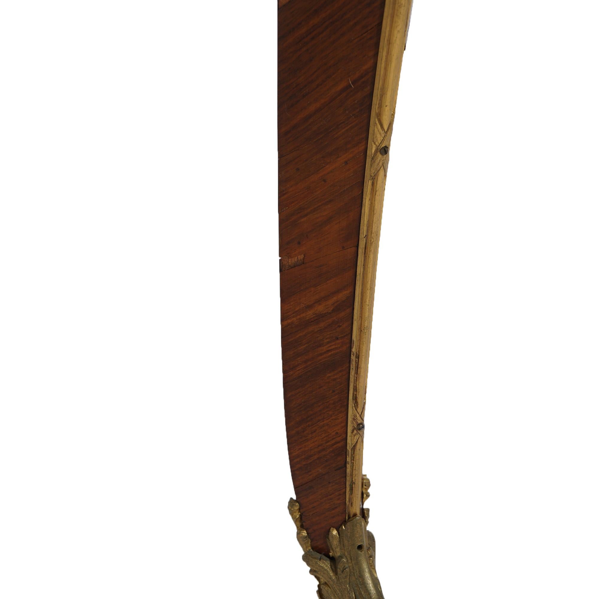 Vitrine surdimensionnée signée A Link en bois de roi, acajou et bronze doré de style Louis XIV  en vente 15