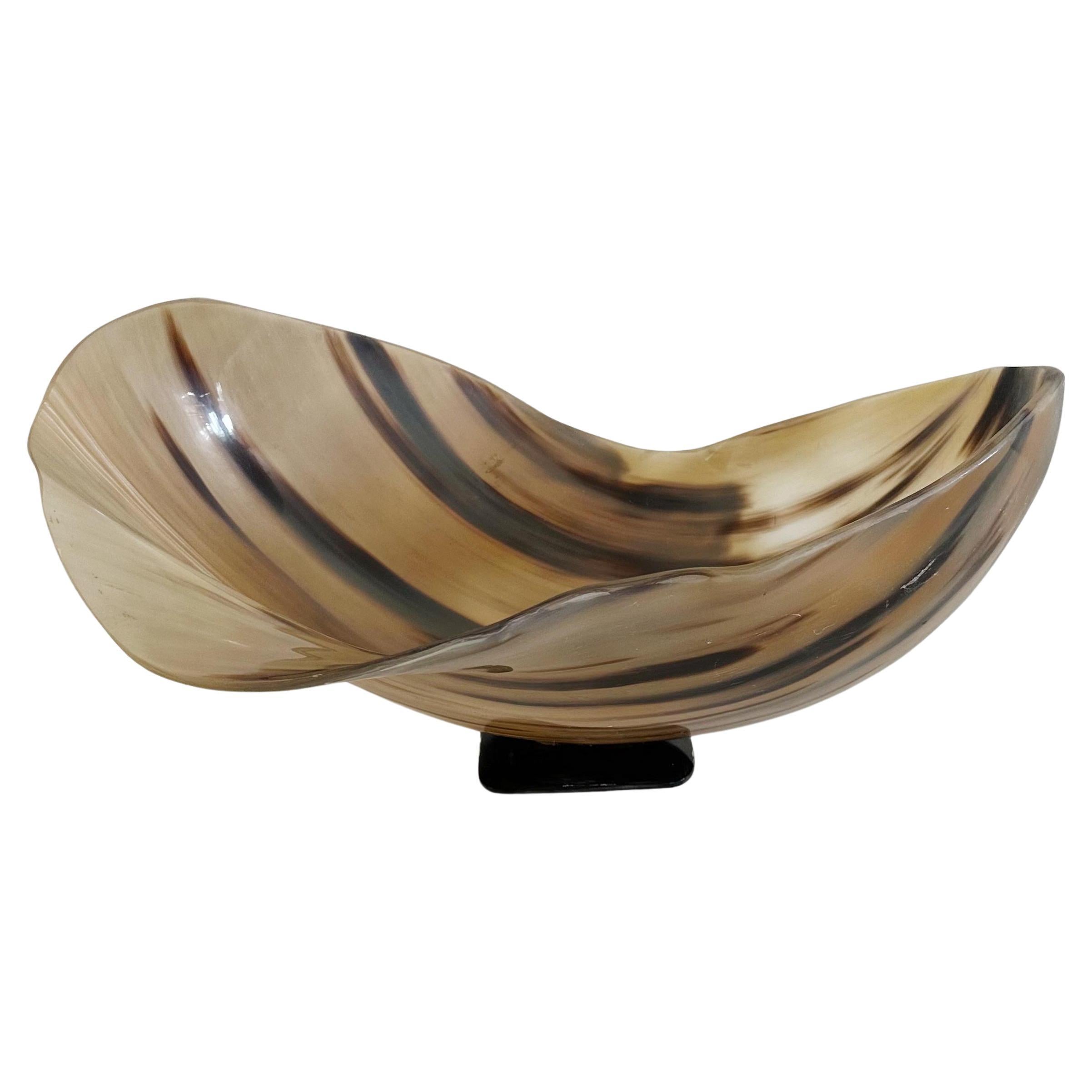 Oversized Freeform Vintage Horn Bowl