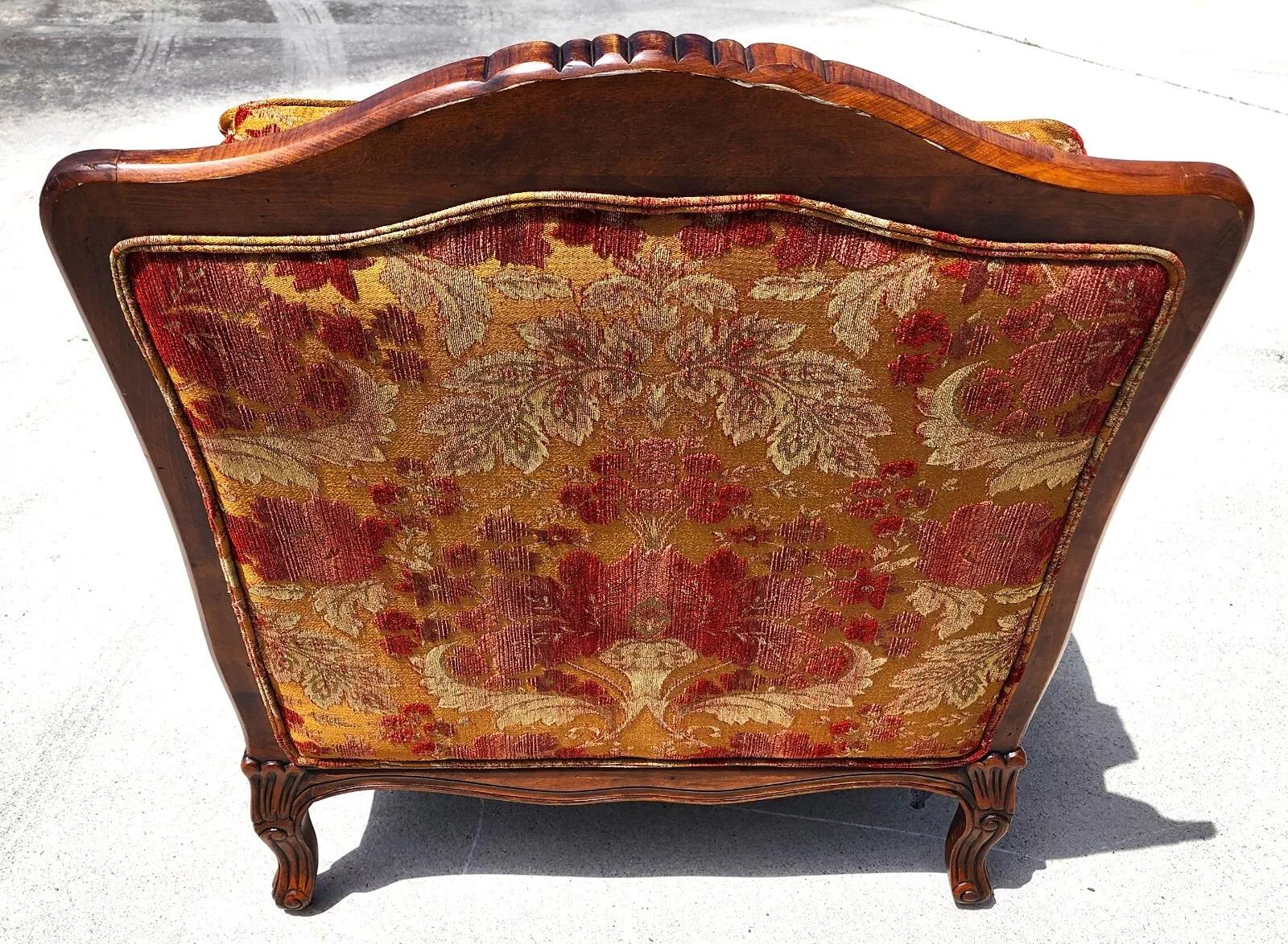 Oversized French Chair & Ottoman Bergere 3