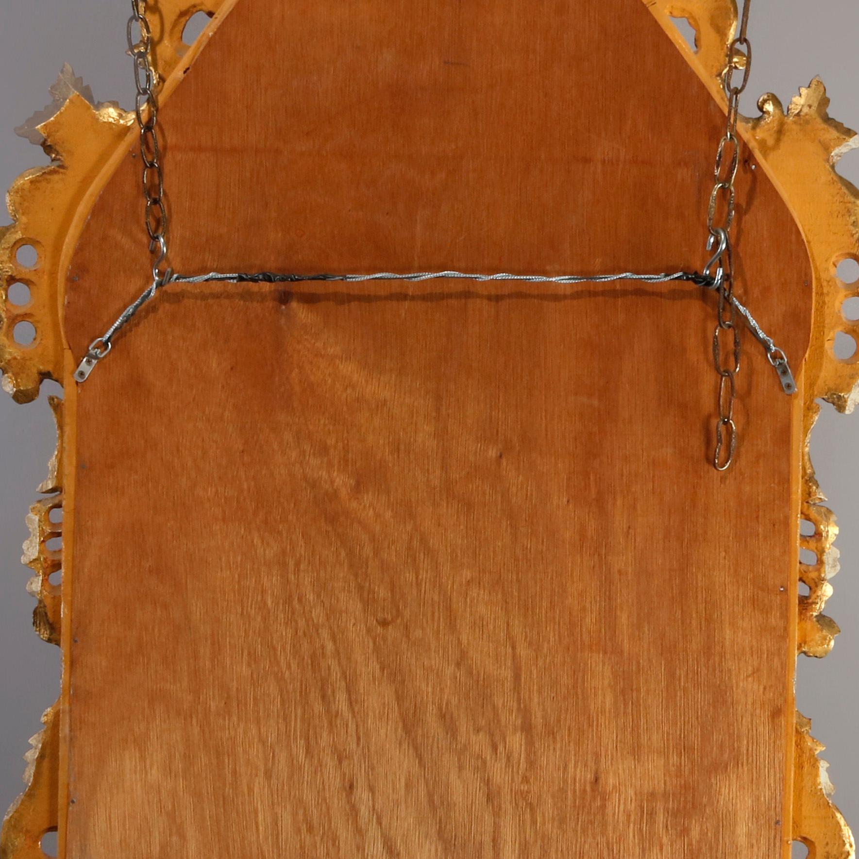 Oversized French Rococo Style Giltwood over Mantel Mirror, 20th Century 2