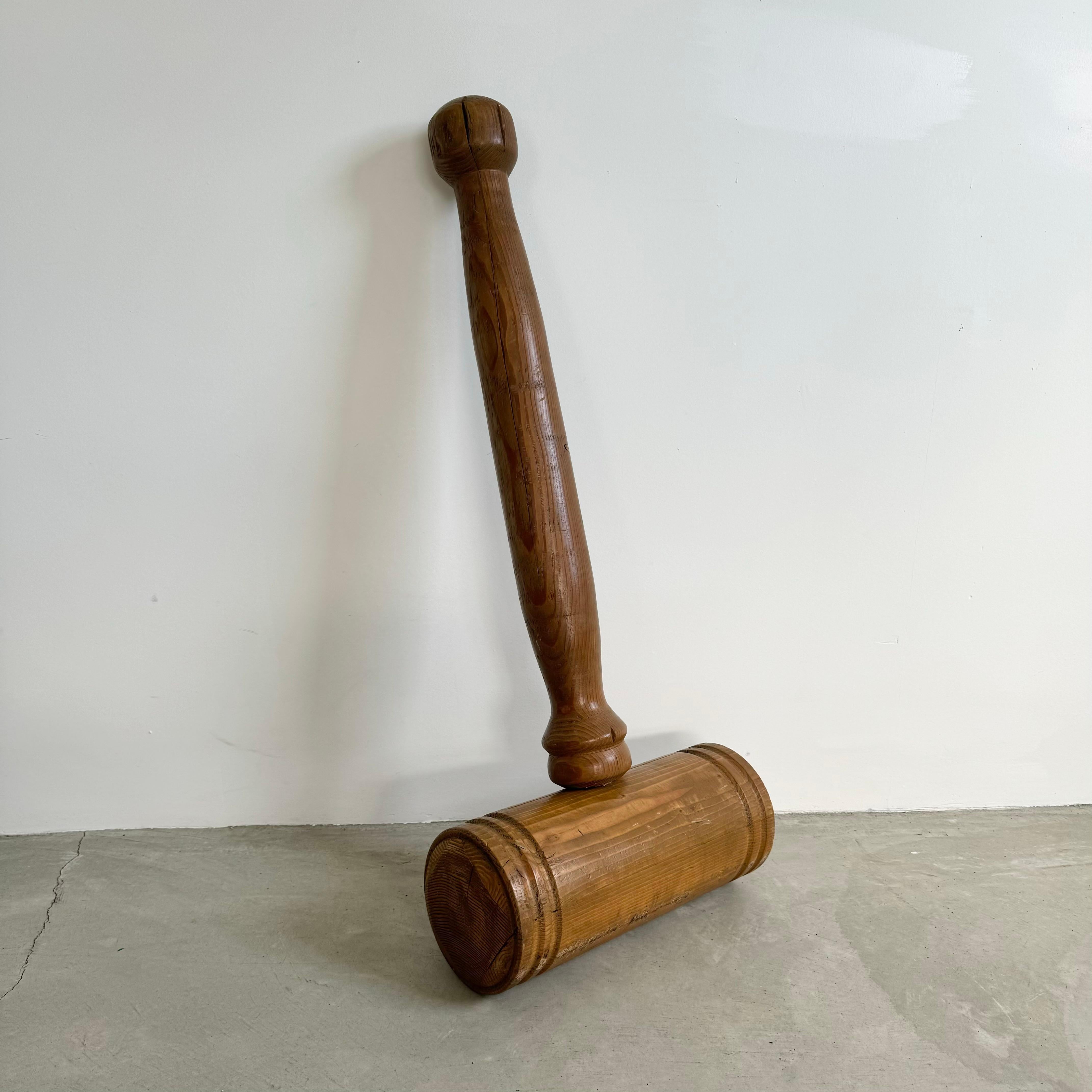 Call your next witness and play both the judge and juror with this oversized gavel. Super unique historical piece of art that is perfect for anyone who adores a fun spin on a typically daunting object. 

Hand-crafted with a solid and heavy wood.