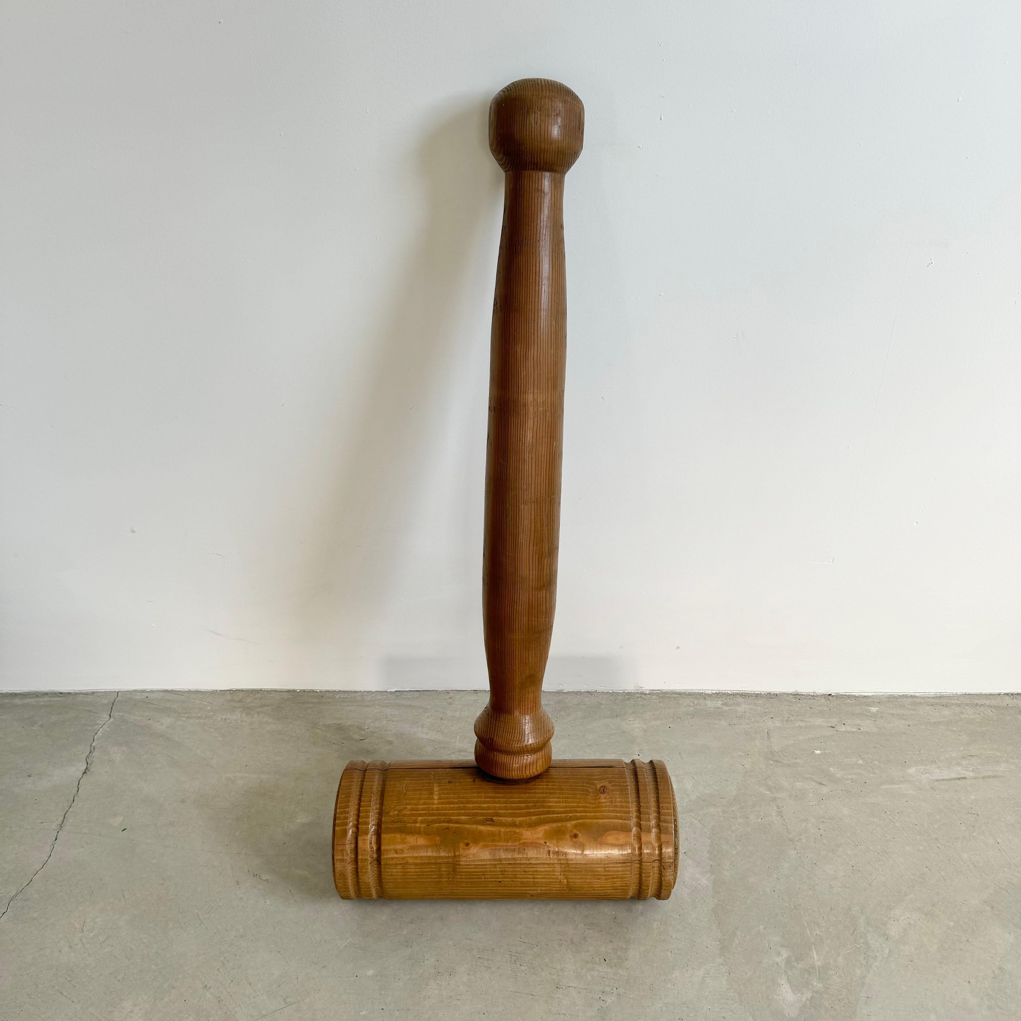 Wood Oversized Gavel, 1970s USA For Sale