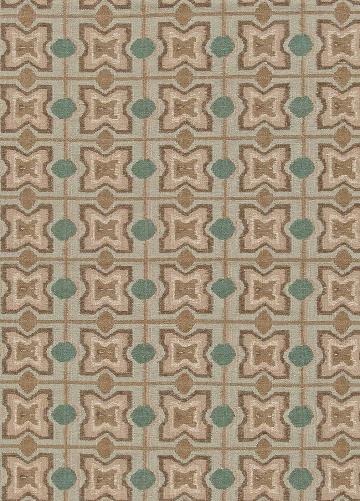 Oversized geometric flat weave wool rug by Doris Leslie Blau.
Size: 14'1