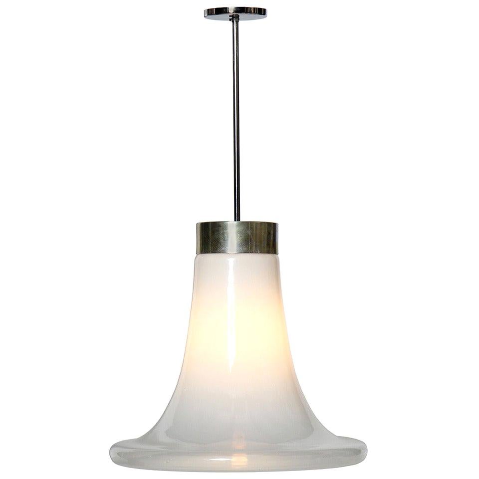 Oversized Glass Pendant Light For Sale