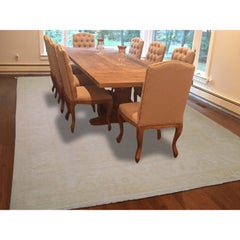 Oversized Gold Wash Peshawar Pure Wool Hand Knotted Oriental Rug
