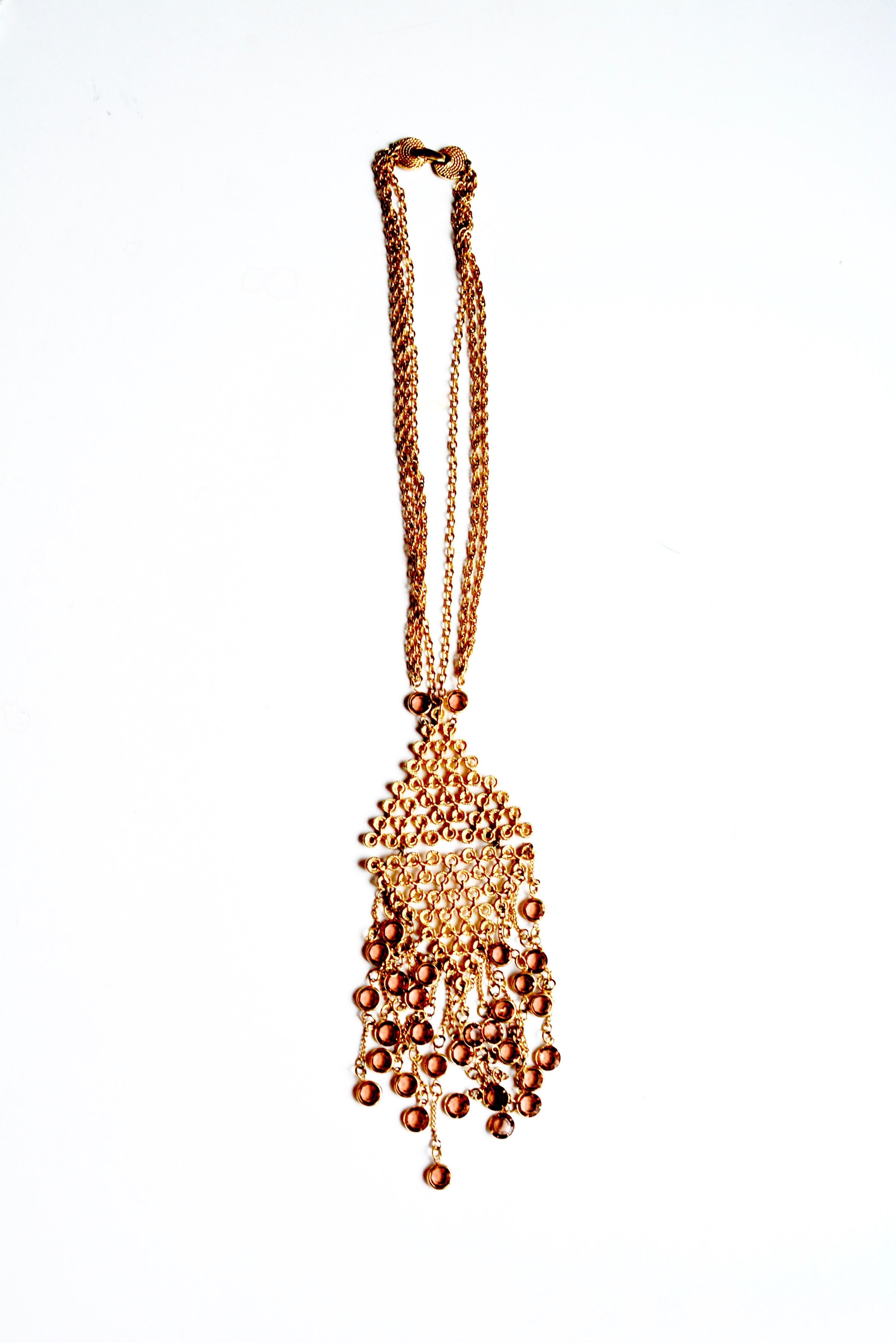 Oversized Goldette Glass Necklace für Damen oder Herren im Angebot
