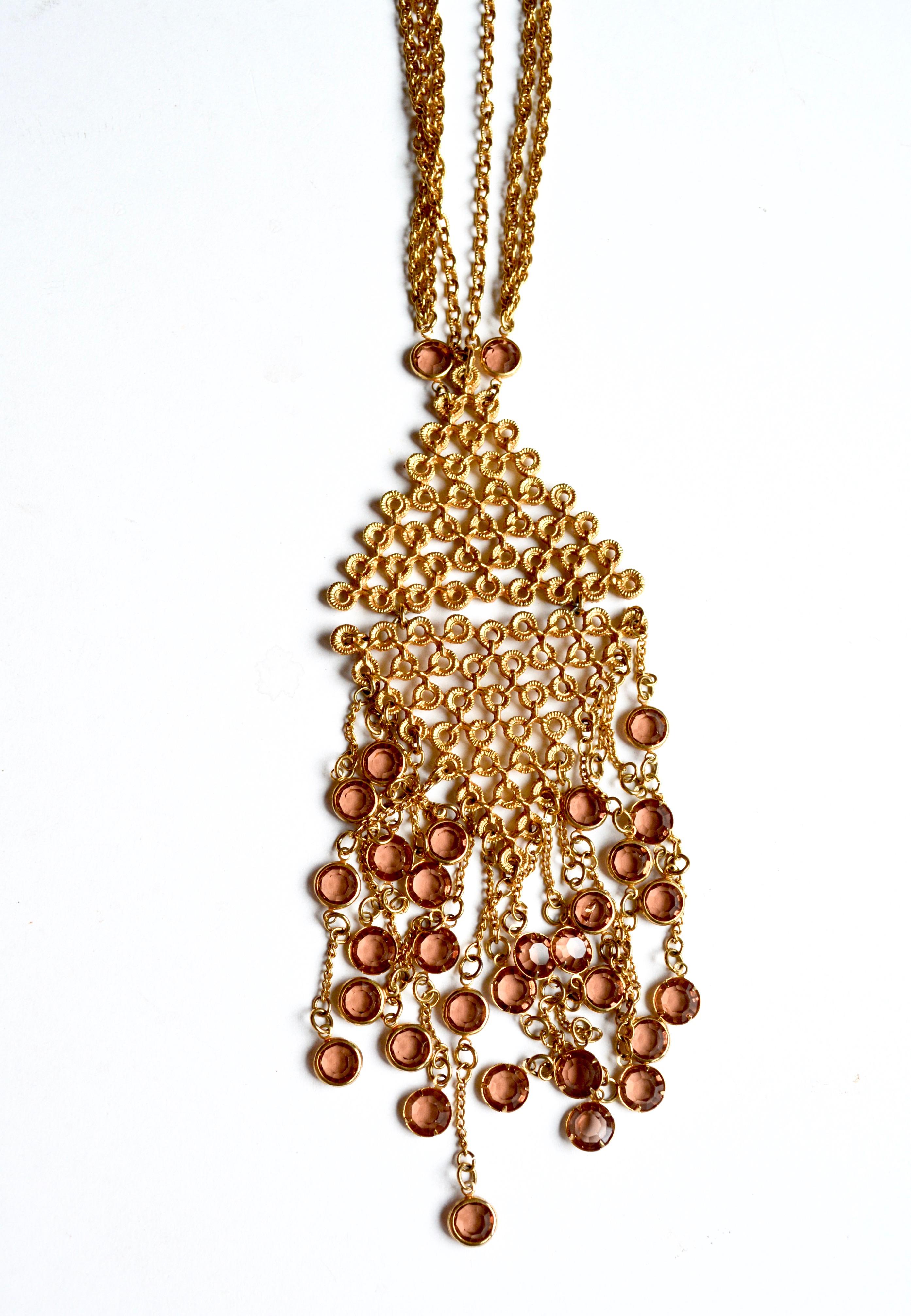 Oversized Goldette Glass Necklace im Angebot 1