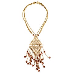 Oversized Goldette Glass Necklace