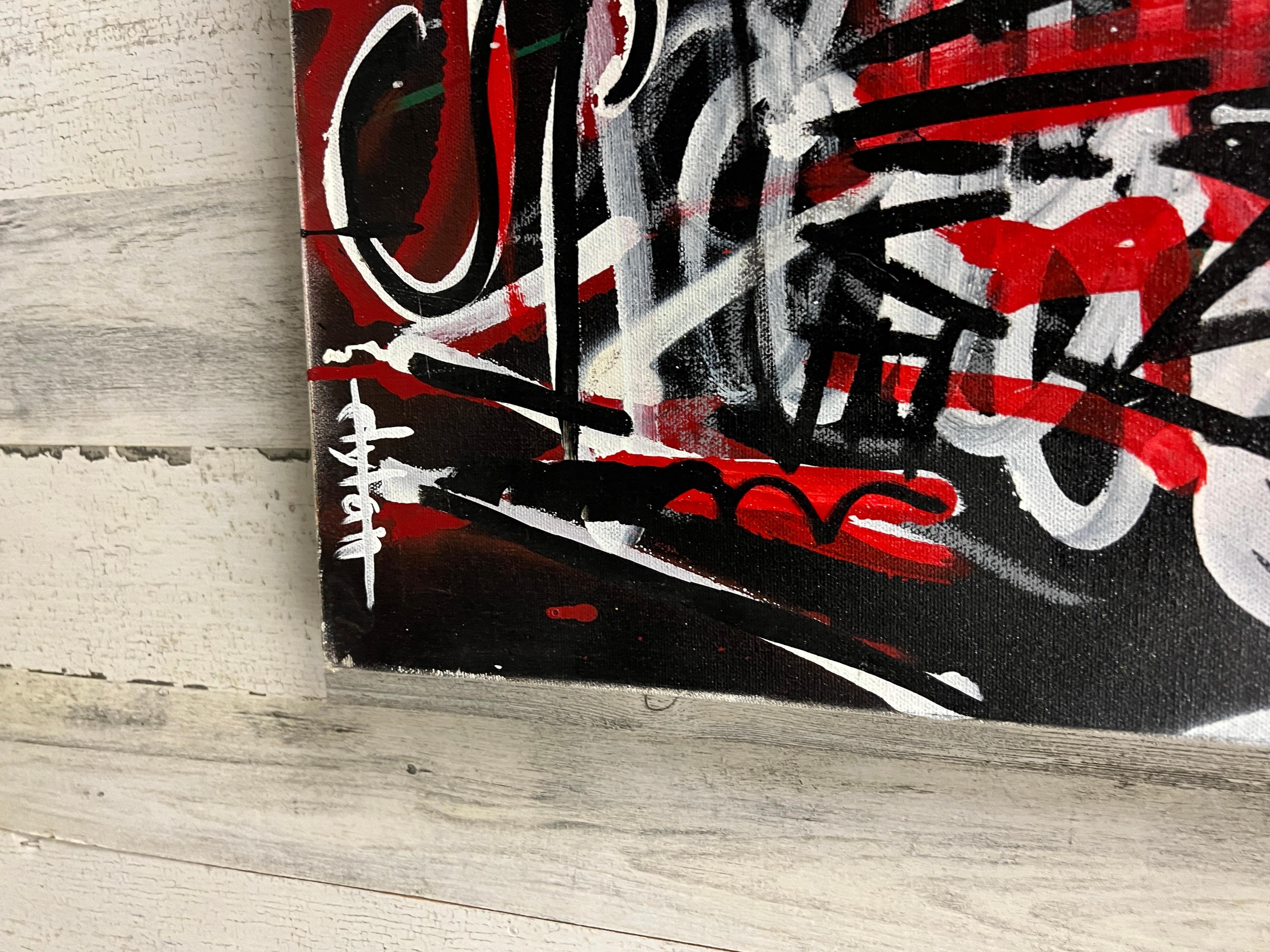 Oversized Graffiti Art on Canvas., 