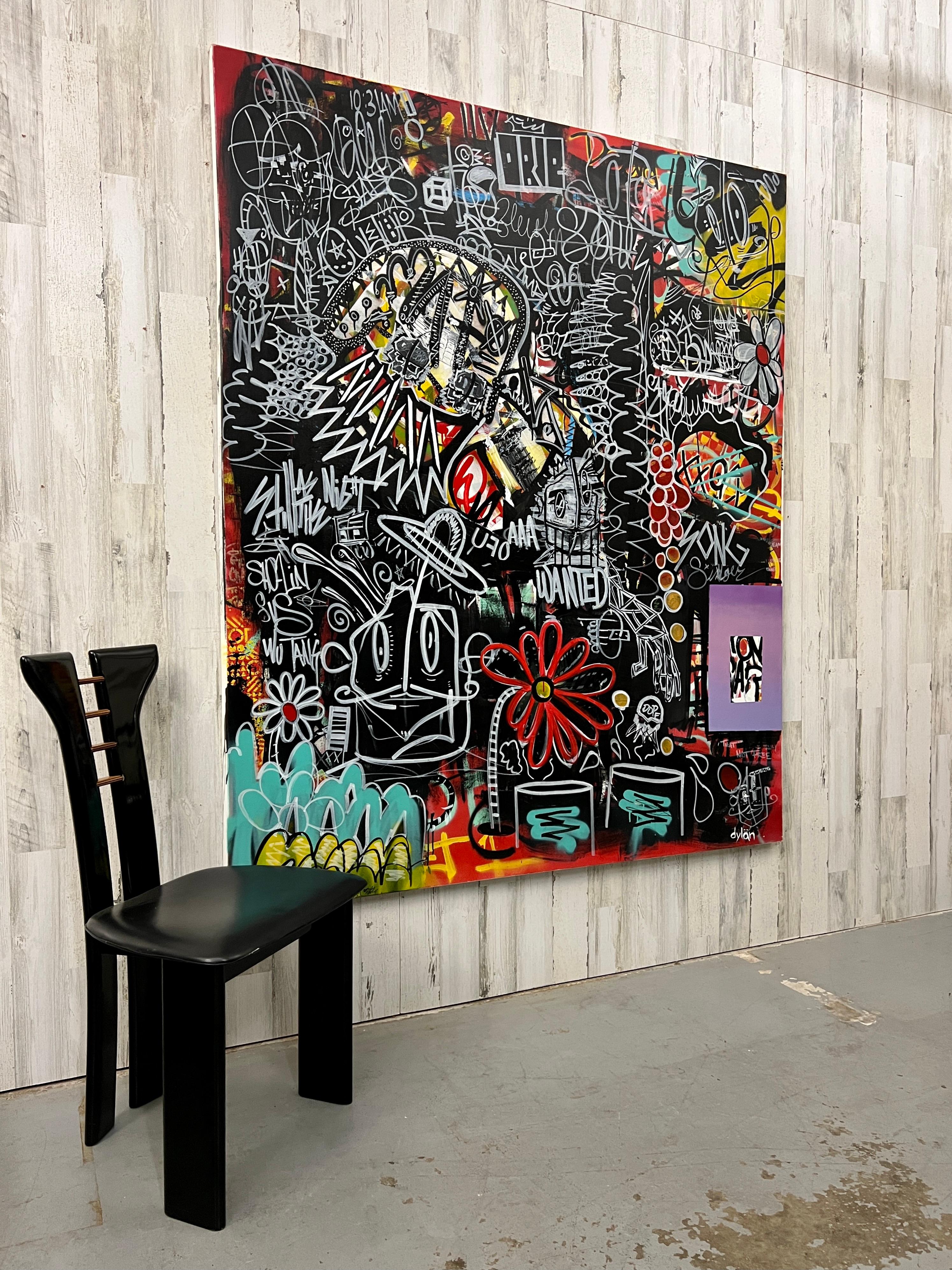 Oversized Graffiti Art on Canvas 