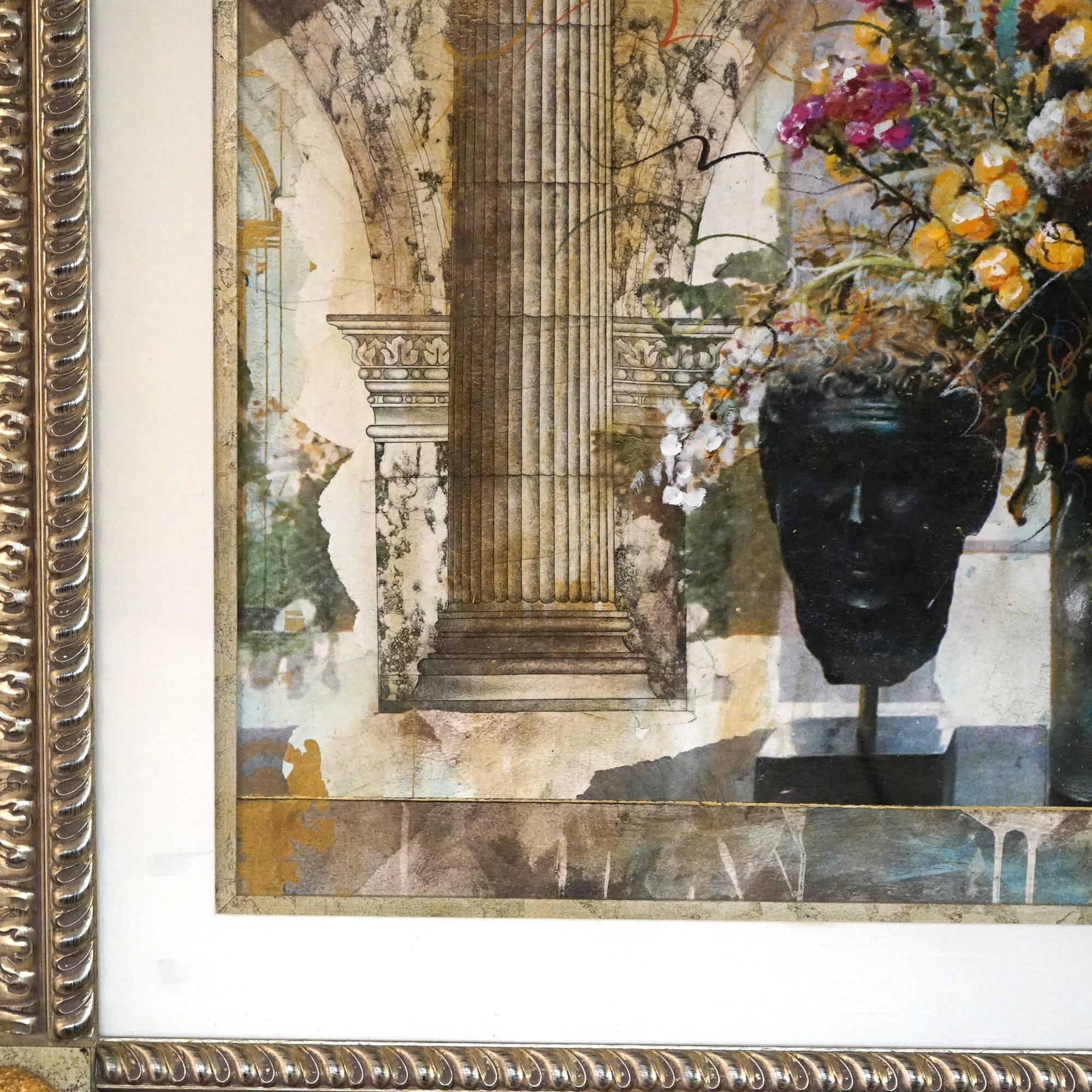 Oversized Grecian Still Life Interior Print, Framed, 20th C For Sale 2