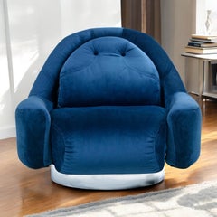 Oversized Velvet Swivel Lounge Chair by Guido Faleschini, 1970s