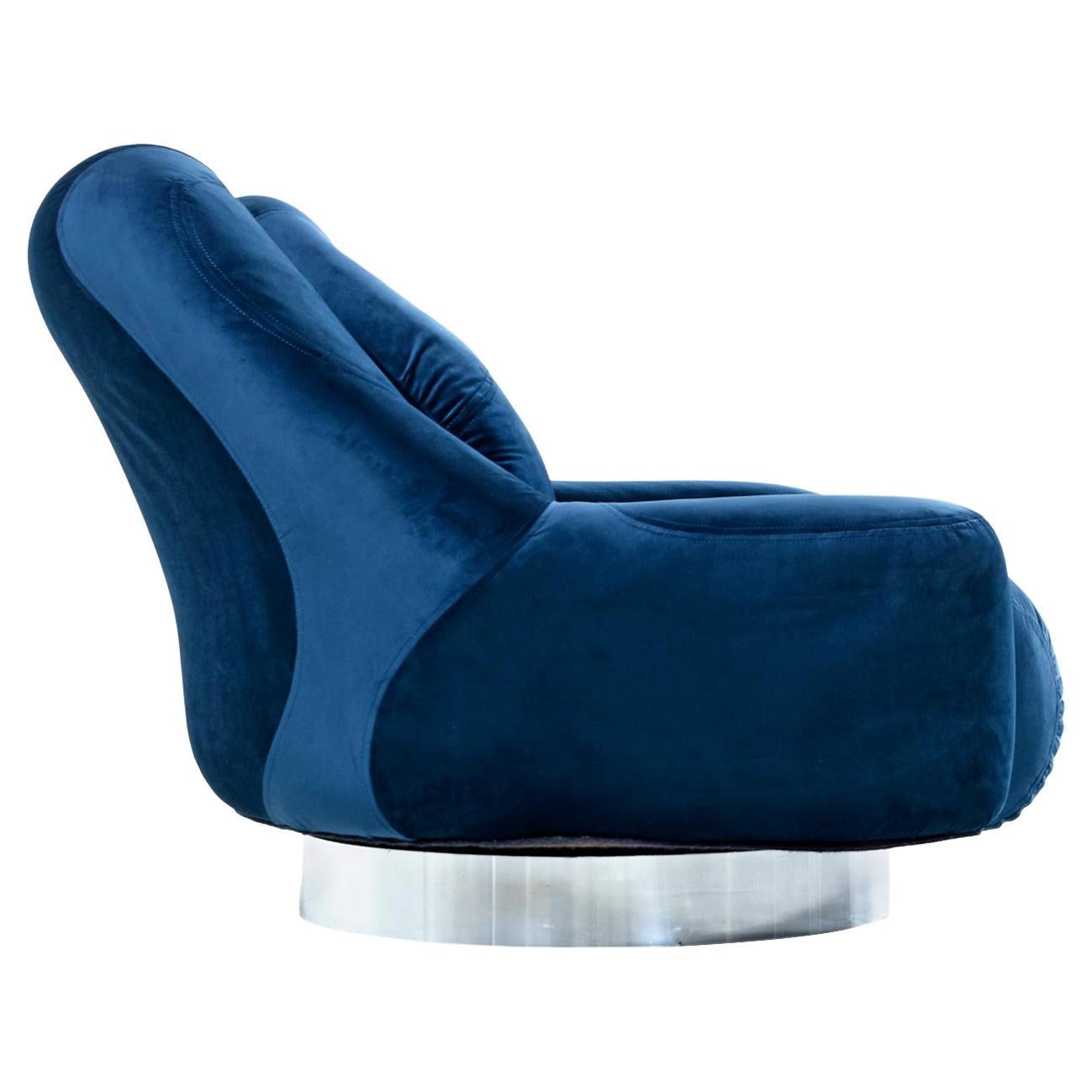 Sillón giratorio sobredimensionado Guido Faleschini de Mariani para Pace Moderno de mediados de siglo en venta