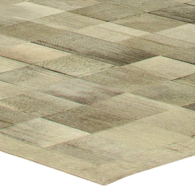 Oversized HaironHide Gray and Light Brown Modern Rug For Sale at 1stdibs