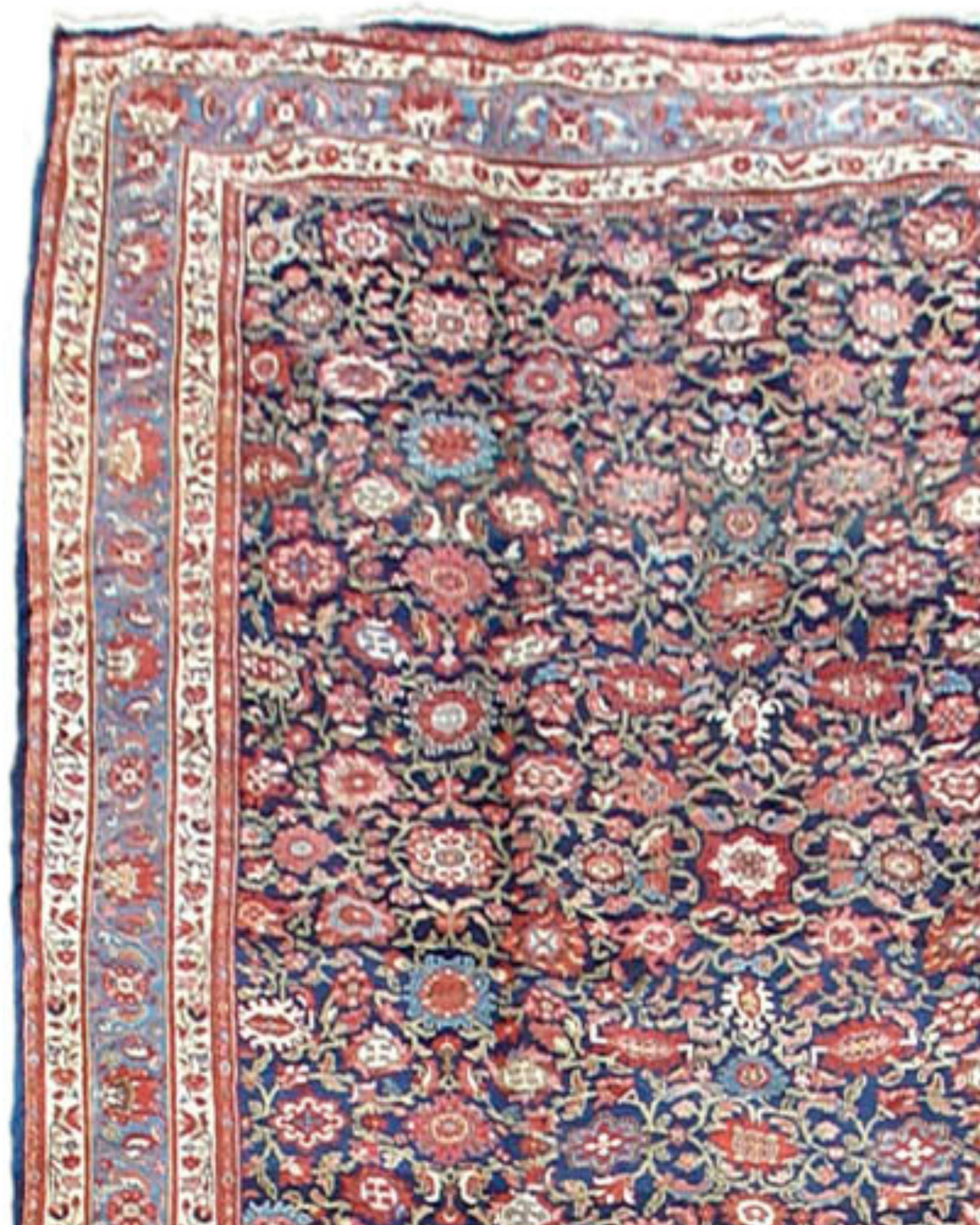 Hand-Knotted Oversized Hamadan Carpet, Late 19th Century For Sale
