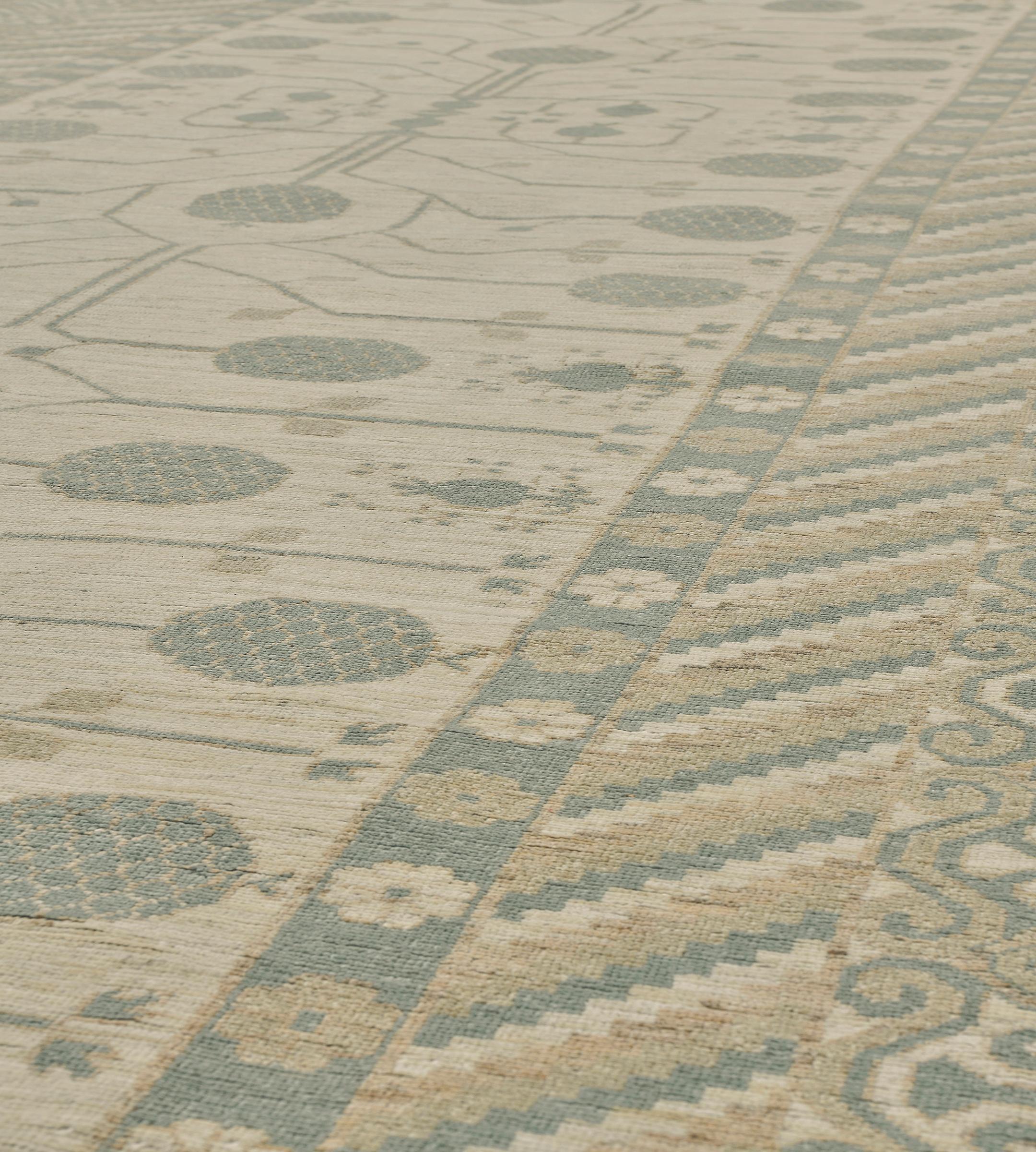 Tappeto Samarkand Khotan di qualità, tessuto a mano e sovradimensionato in vendita 2