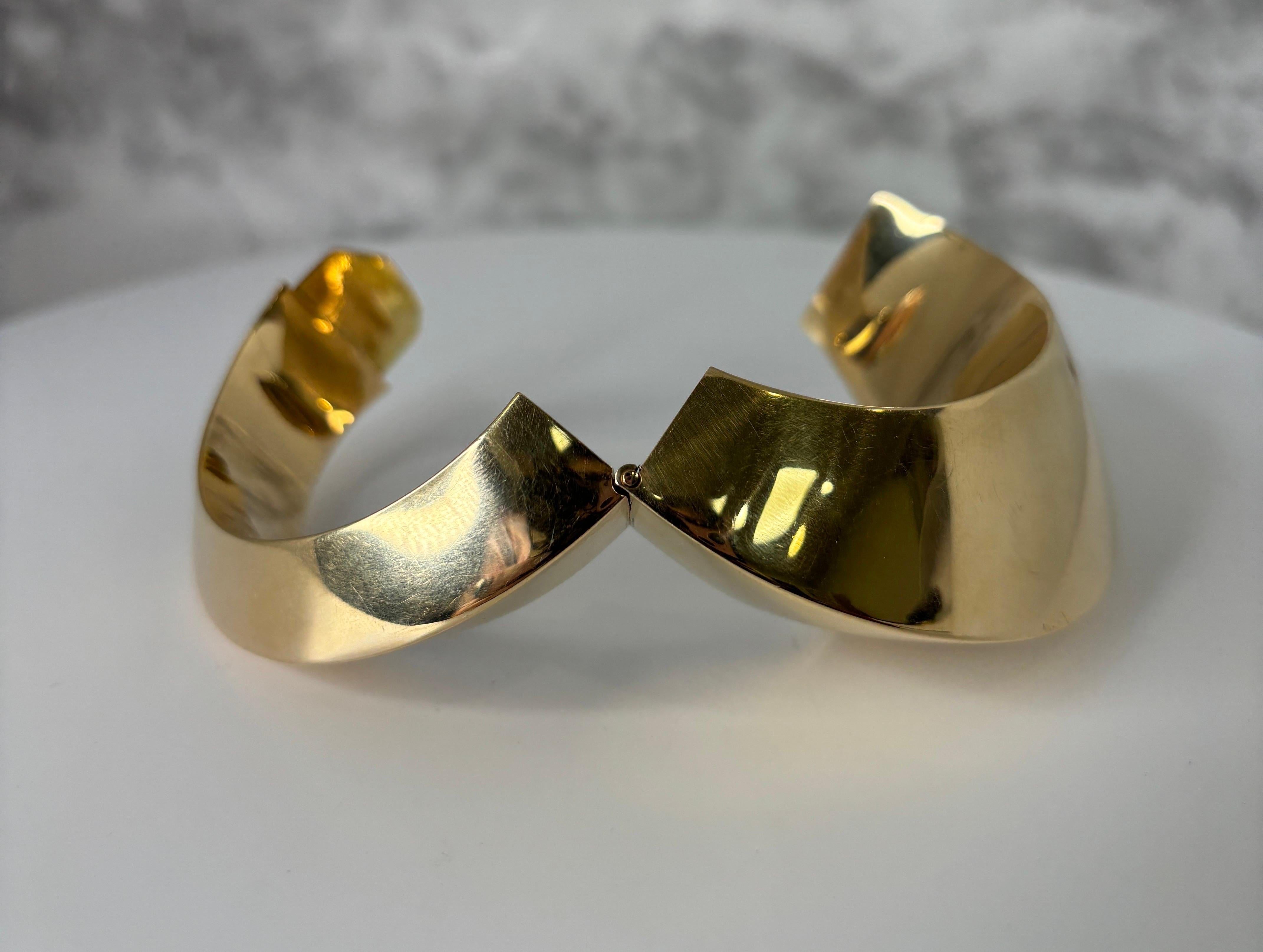 Breites Hans Hansen-Armband aus 18 Karat Gelbgold, Dänemark, Moderne der 1960er Jahre im Angebot 6