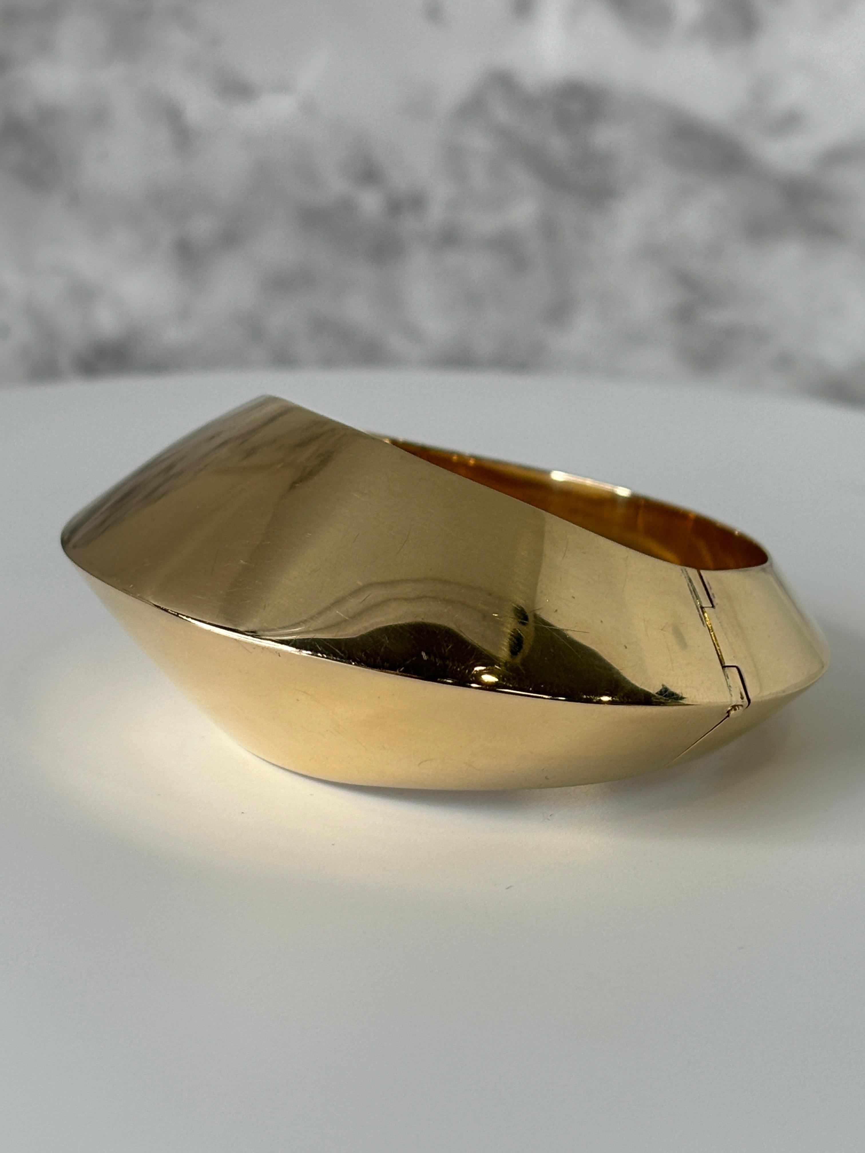 Breites Hans Hansen-Armband aus 18 Karat Gelbgold, Dänemark, Moderne der 1960er Jahre im Angebot 3