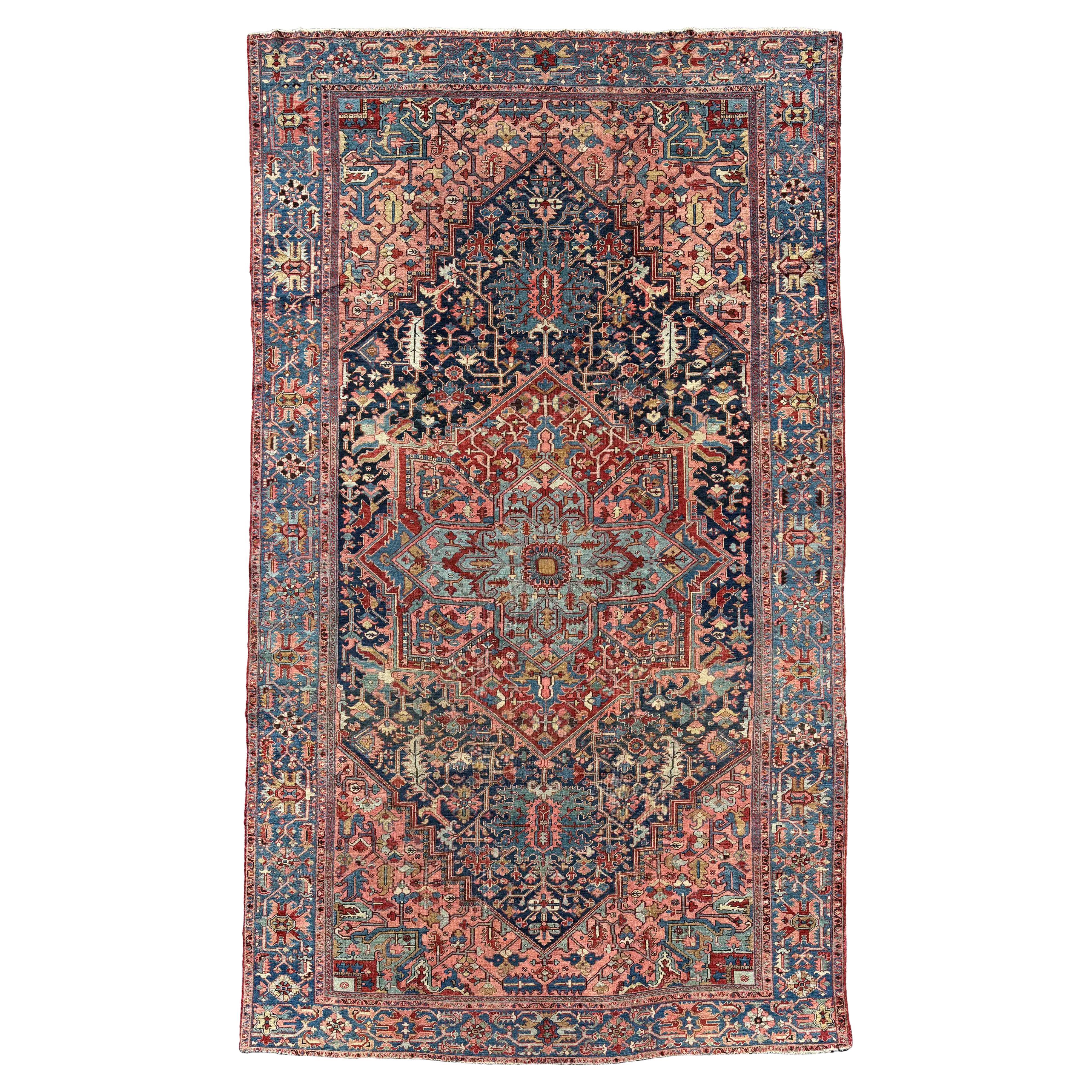 Oversized Heriz Rug, Late 19th Century