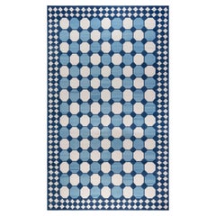 Oversized Indian Dhurrie Cotton Rug by Doris Leslie Blau