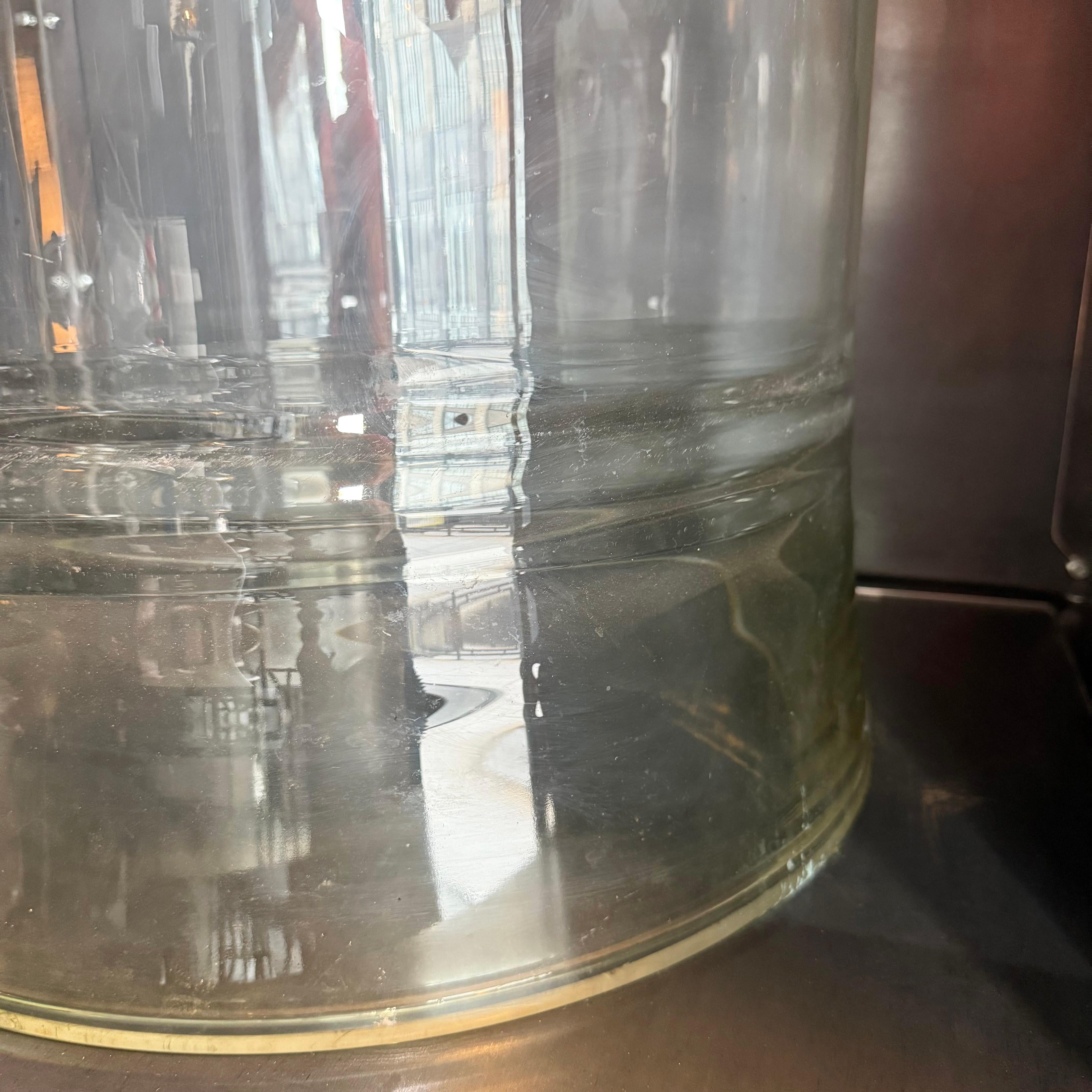 Oversized Industrial Pyrex Glass Bell Jar With Small Side Arm For Sale 4
