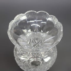 Oversized Irish Waterford Cut Crystal Flower Vase, 20th Century