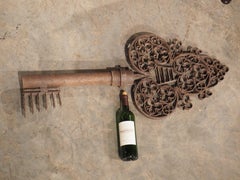 Oversized Italian Iron Key Locksmith Sign, 20th Century