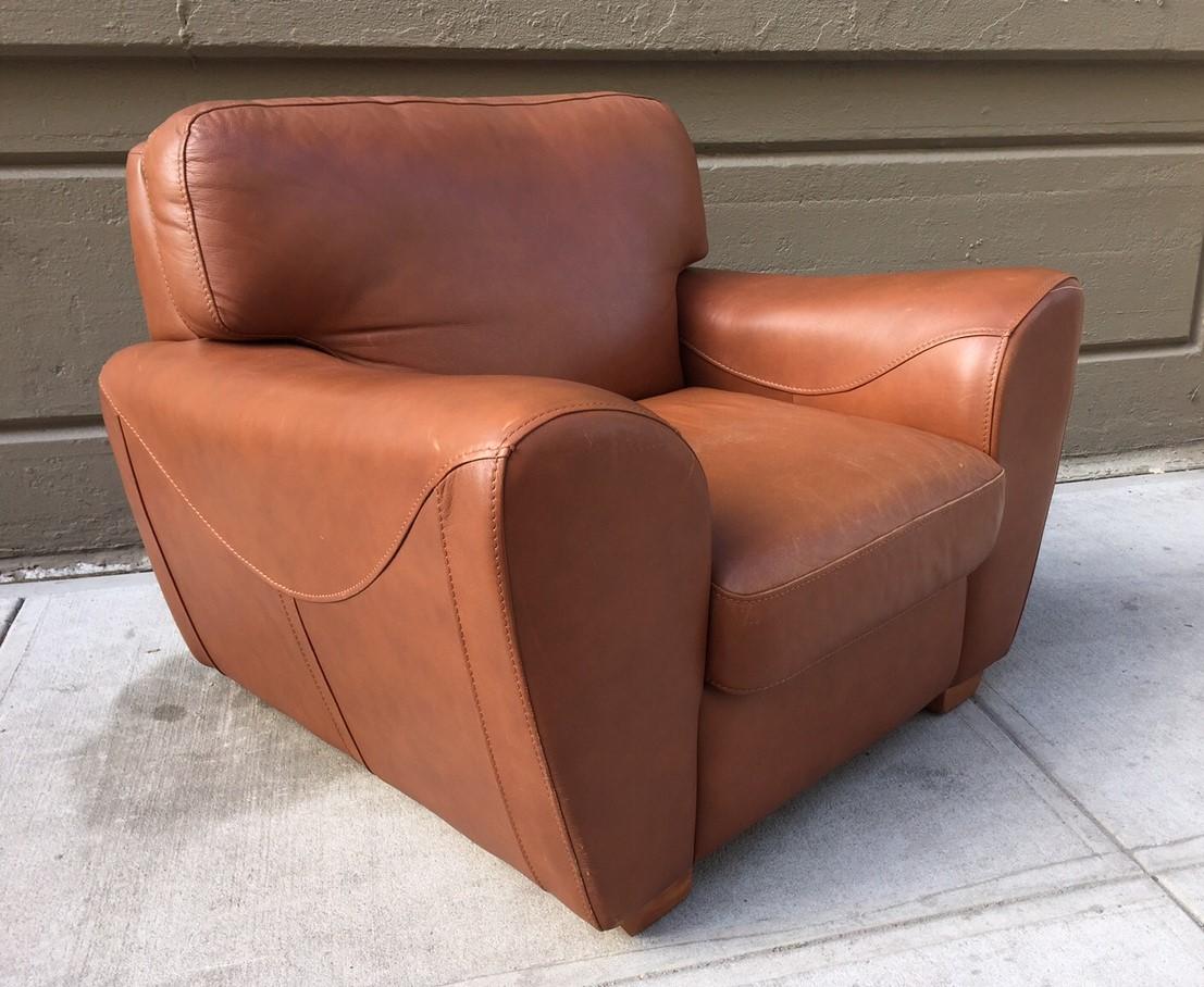 oversized leather lounge chair