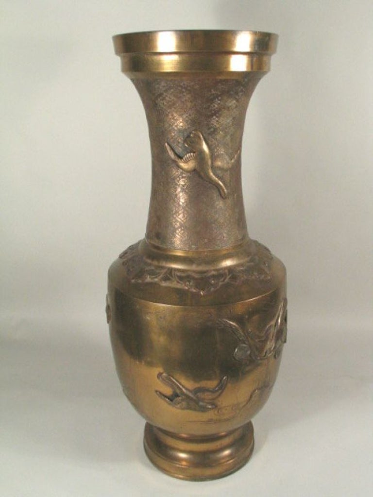 Oversized Japanese Brass Vessel For Sale at 1stdibs