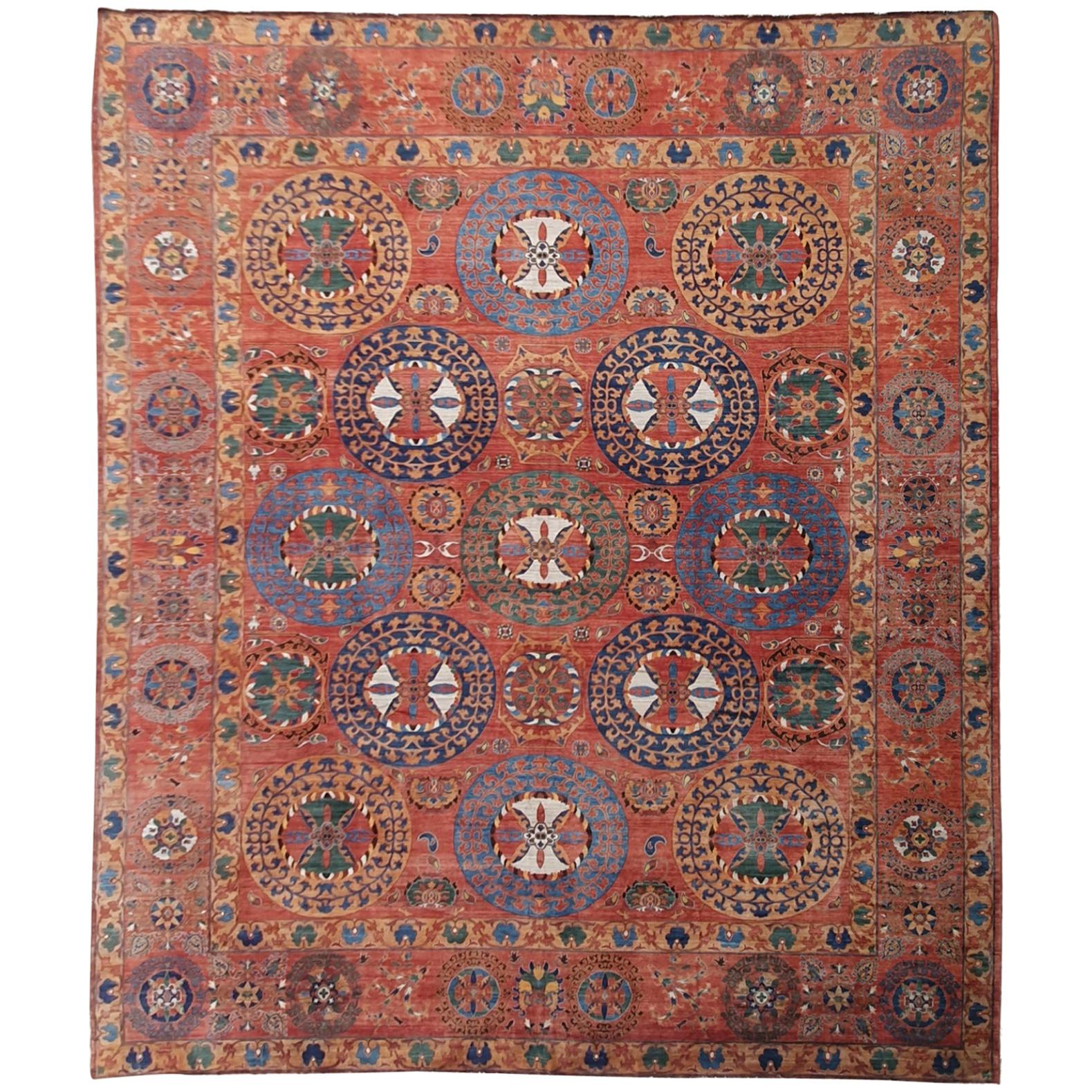 Oushak Oversized Rug from Djoharian Design Collection 25 x 22 ft from the movie Spencer For Sale