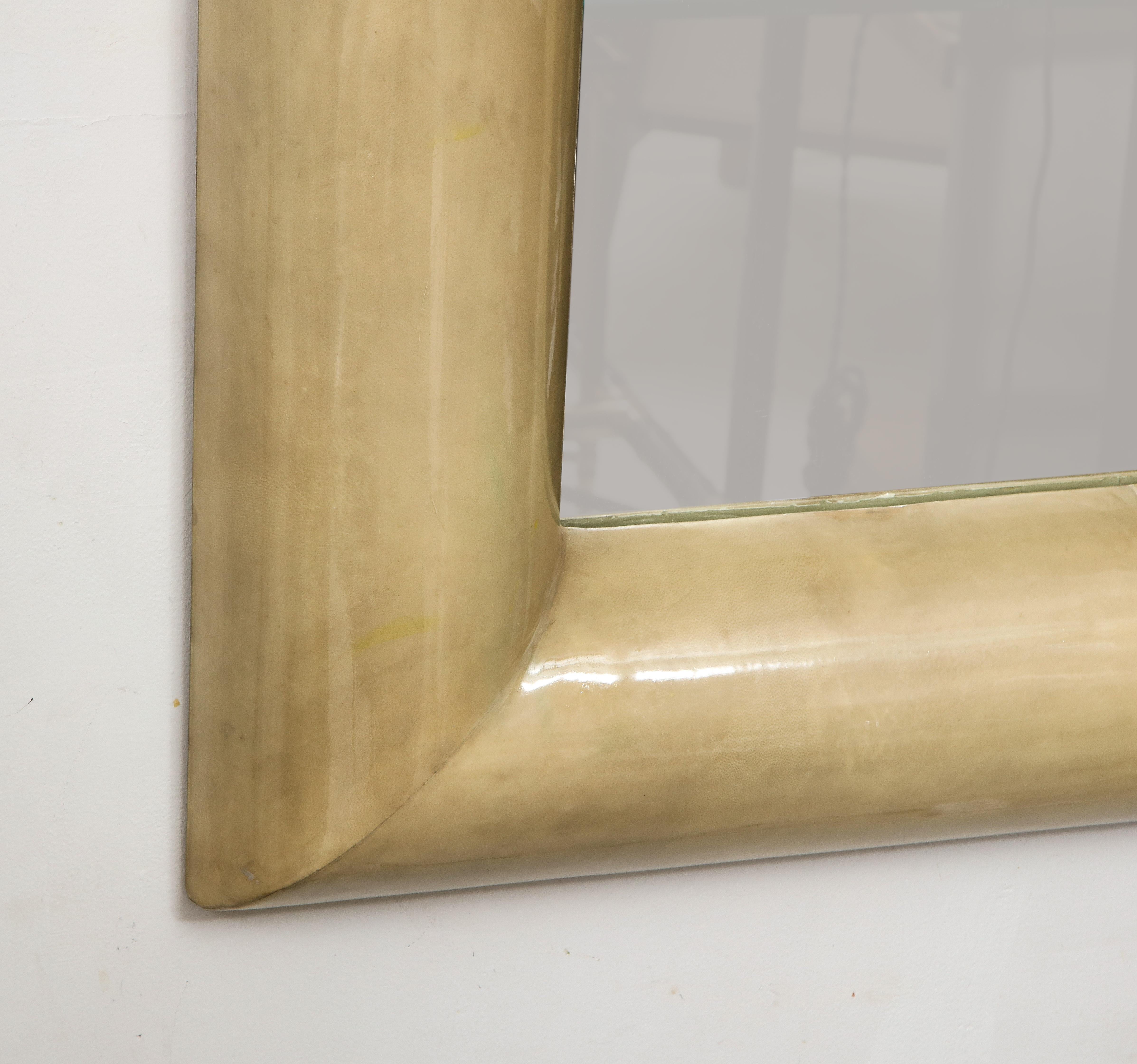 Oversized Lacquered Parchment Mirror 2