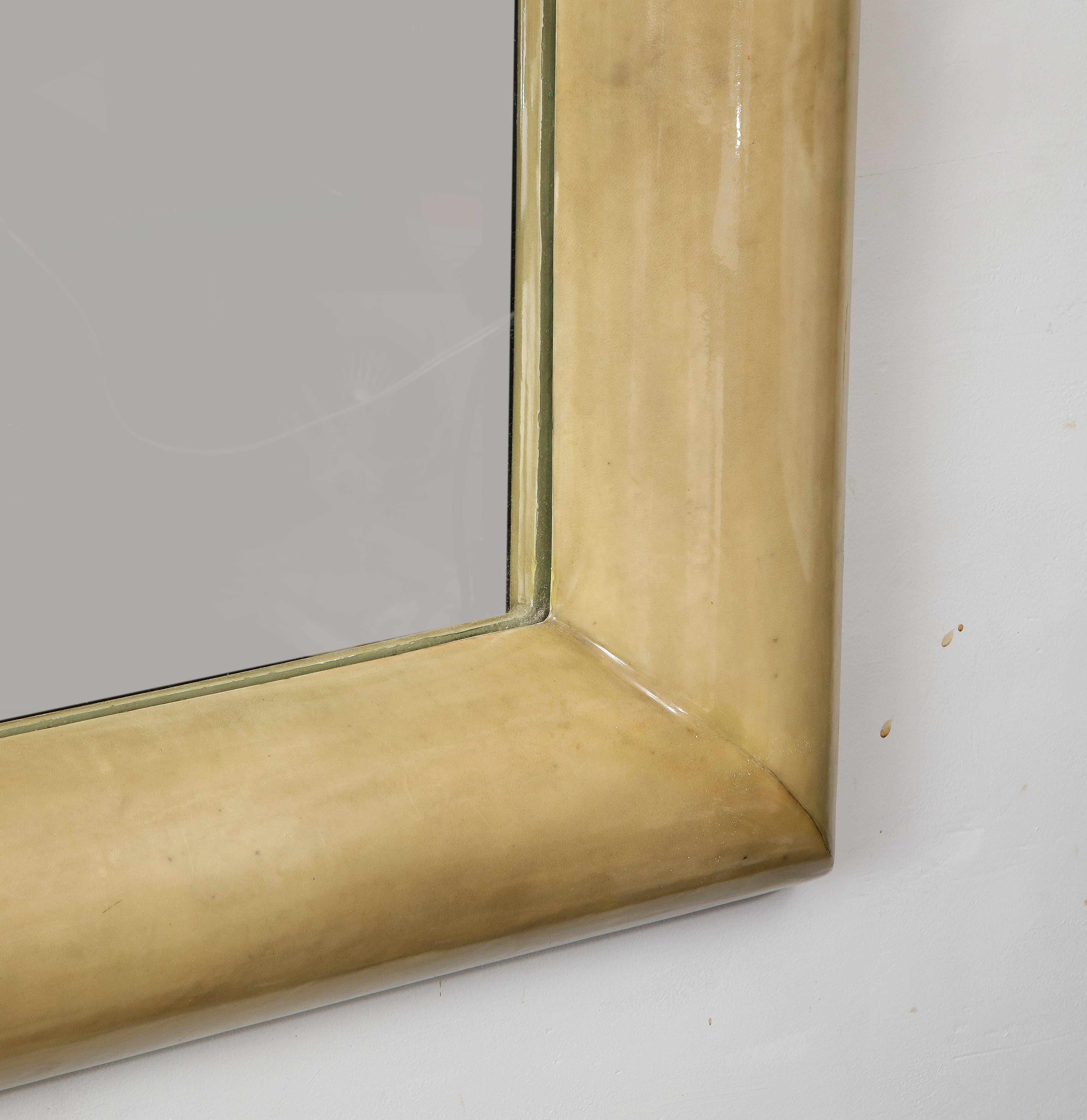 Oversized Lacquered Parchment Mirror 3