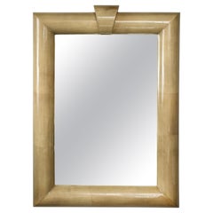 Oversized Lacquered Parchment Mirror