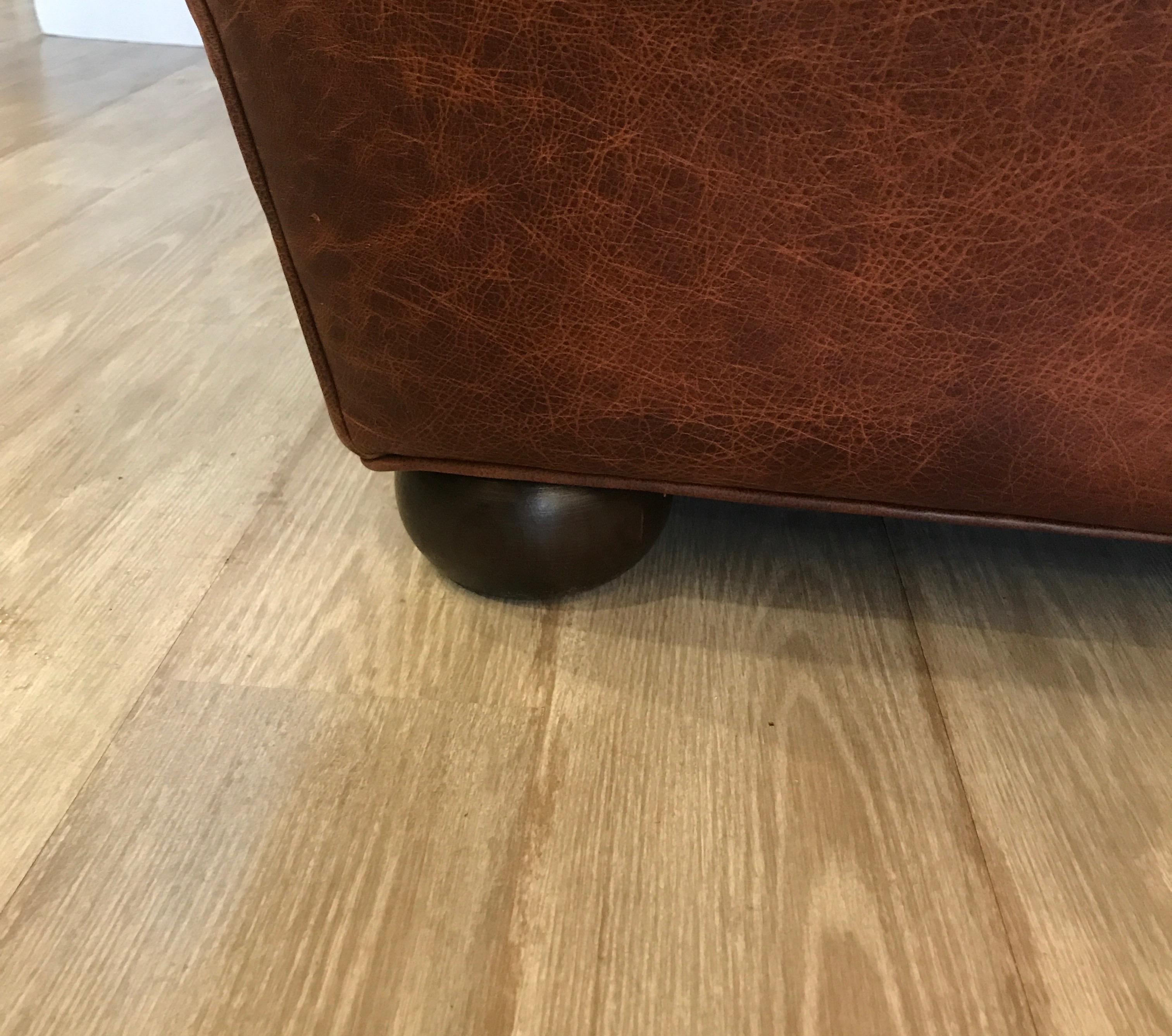 Oversized Leather and Cowhide Club Chair In Good Condition In Lambertville, NJ