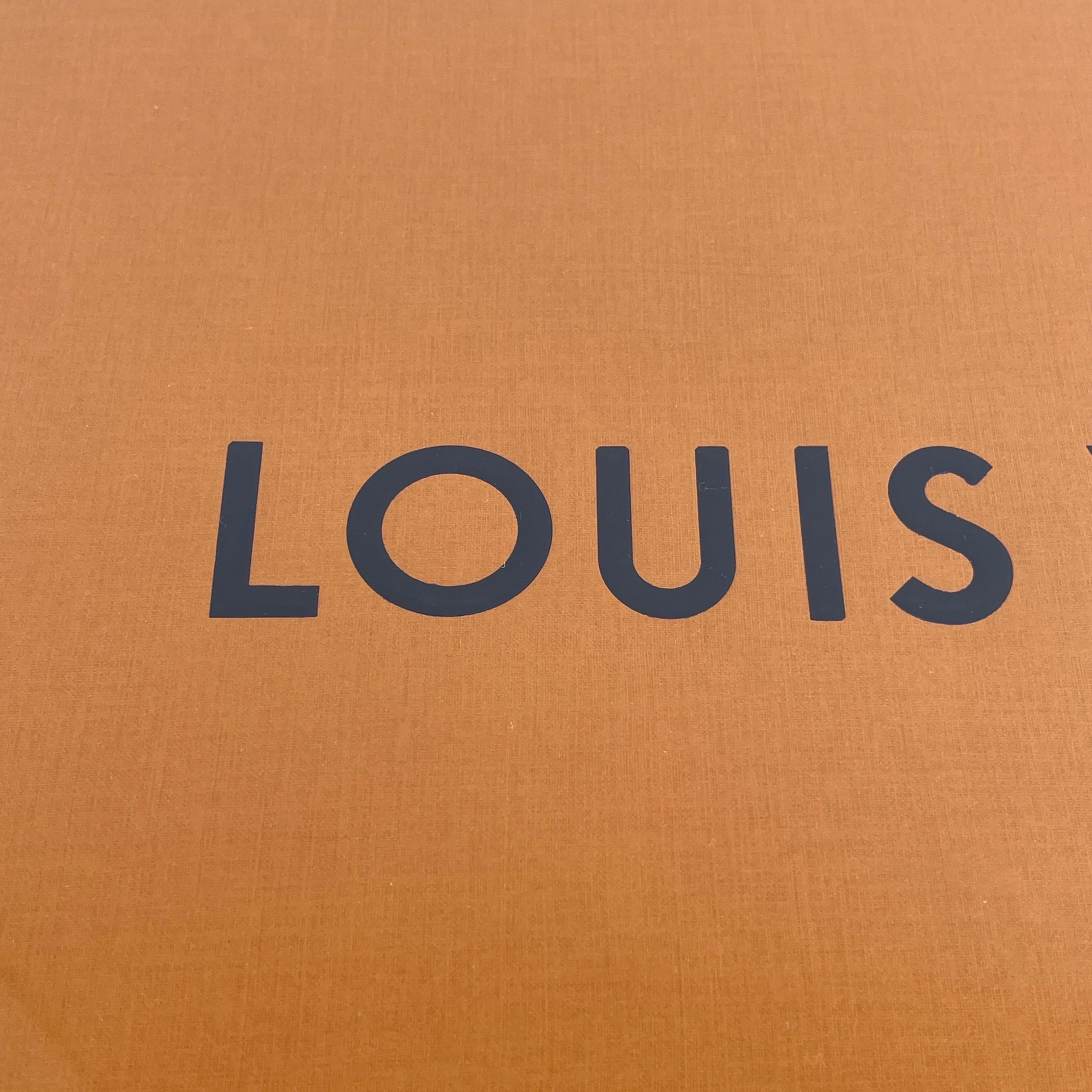Linen Large Designer Louis Vuitton French Art in Vintage Frame, 1960's For Sale