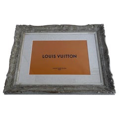 Grand cadre d'art français du grand designer Louis Vuitton dans un cadre vintage, années 1960