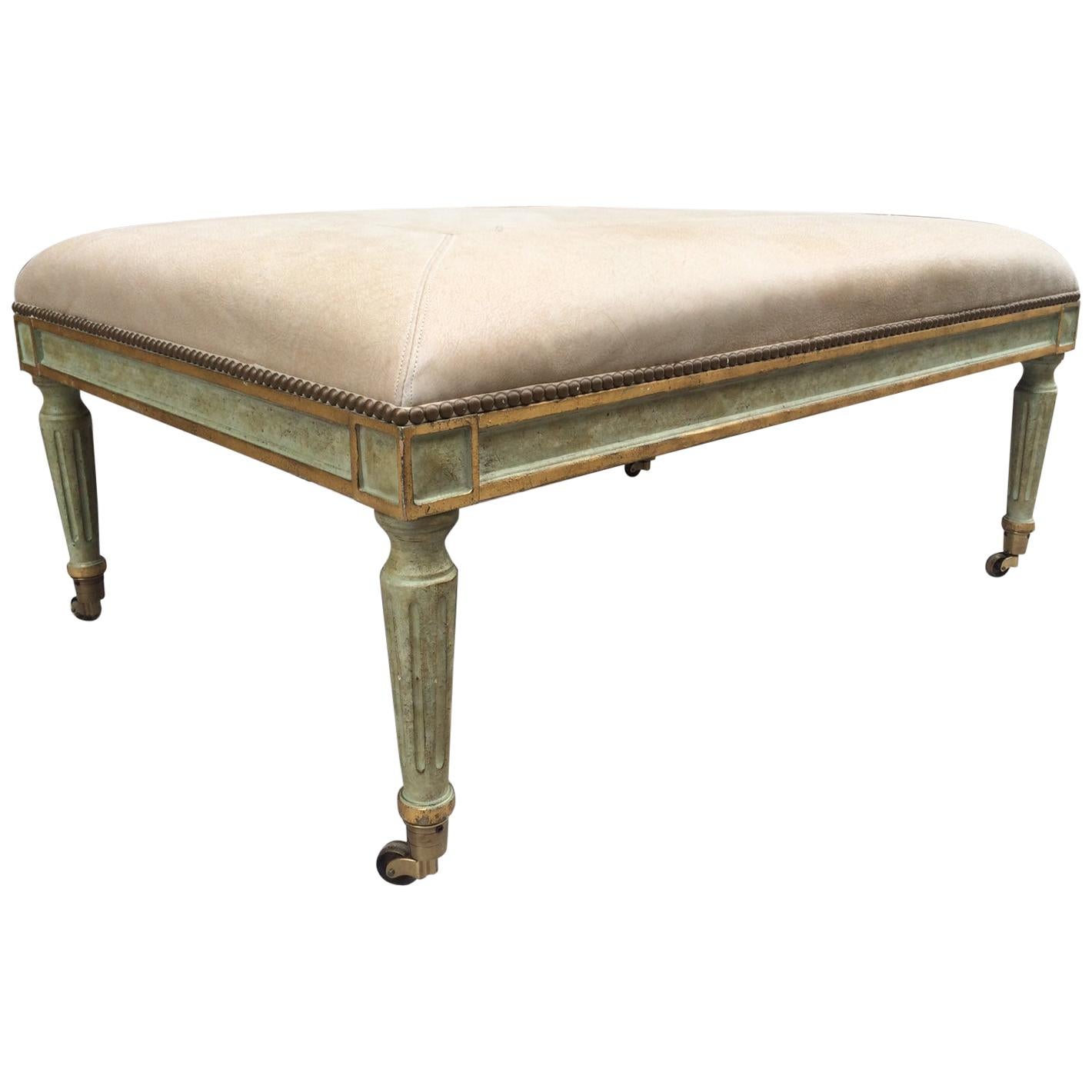 Oversized Louis XIV Style Ottoman For Sale