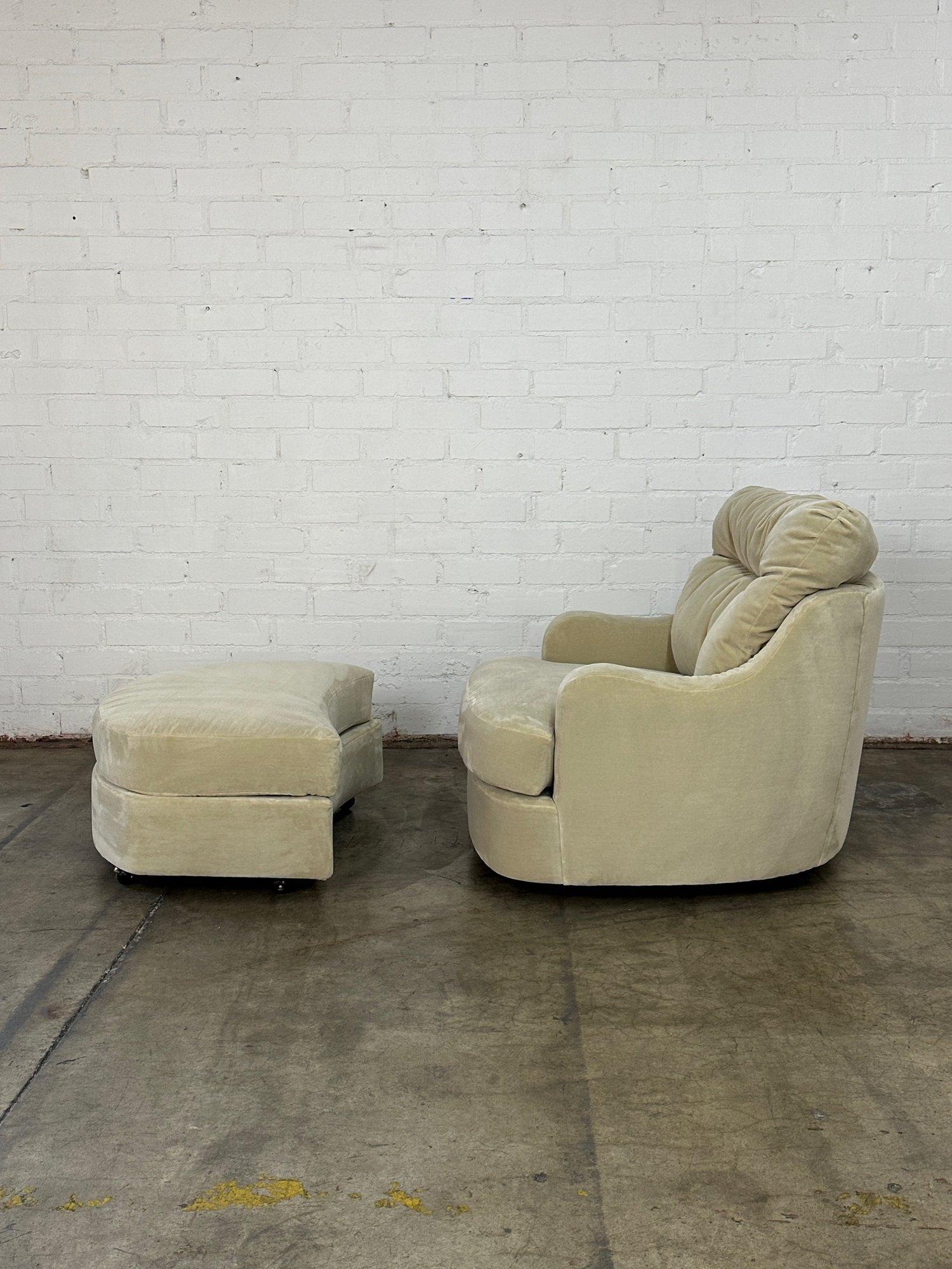 large lounge chair with ottoman