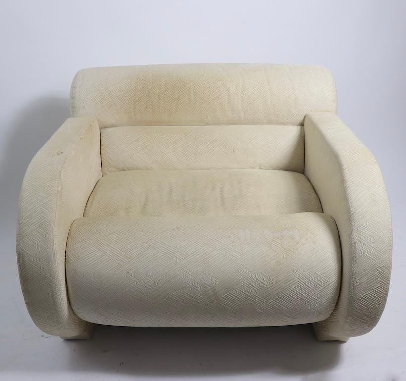 Hollywood Regency Oversized Lounge Chair by Baughman for Directional