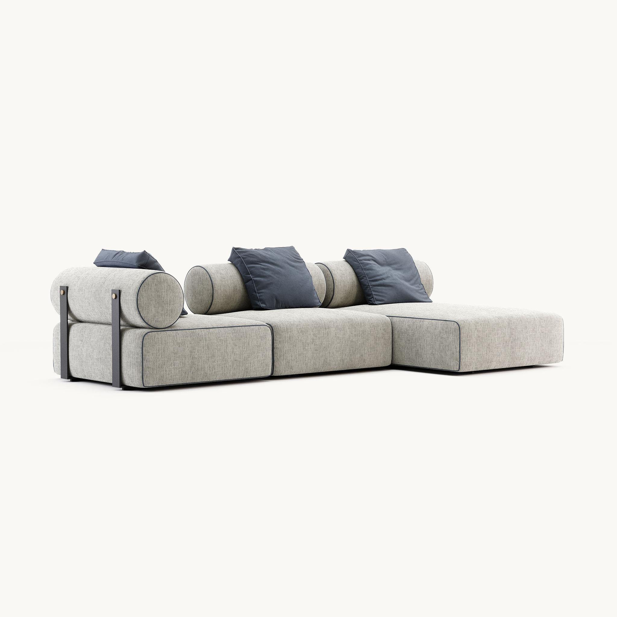 Oversized Lounge Chair In Black Steel & Brushed Gold Detailing For Sale 13