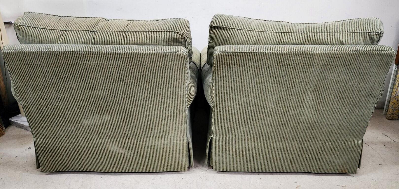 Oversized Lounge Chairs by HICKORY CHAIR - Set of 2 In Good Condition For Sale In Lake Worth, FL