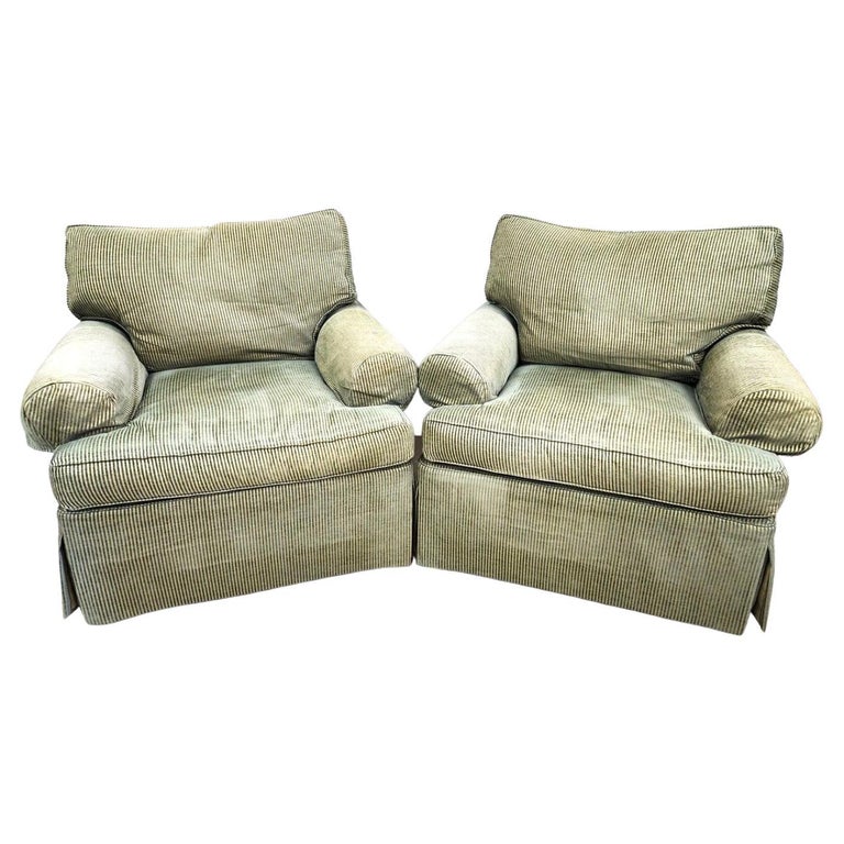 Oversized Lounge Chairs by HICKORY CHAIR - Set of 2 For Sale at 1stDibs