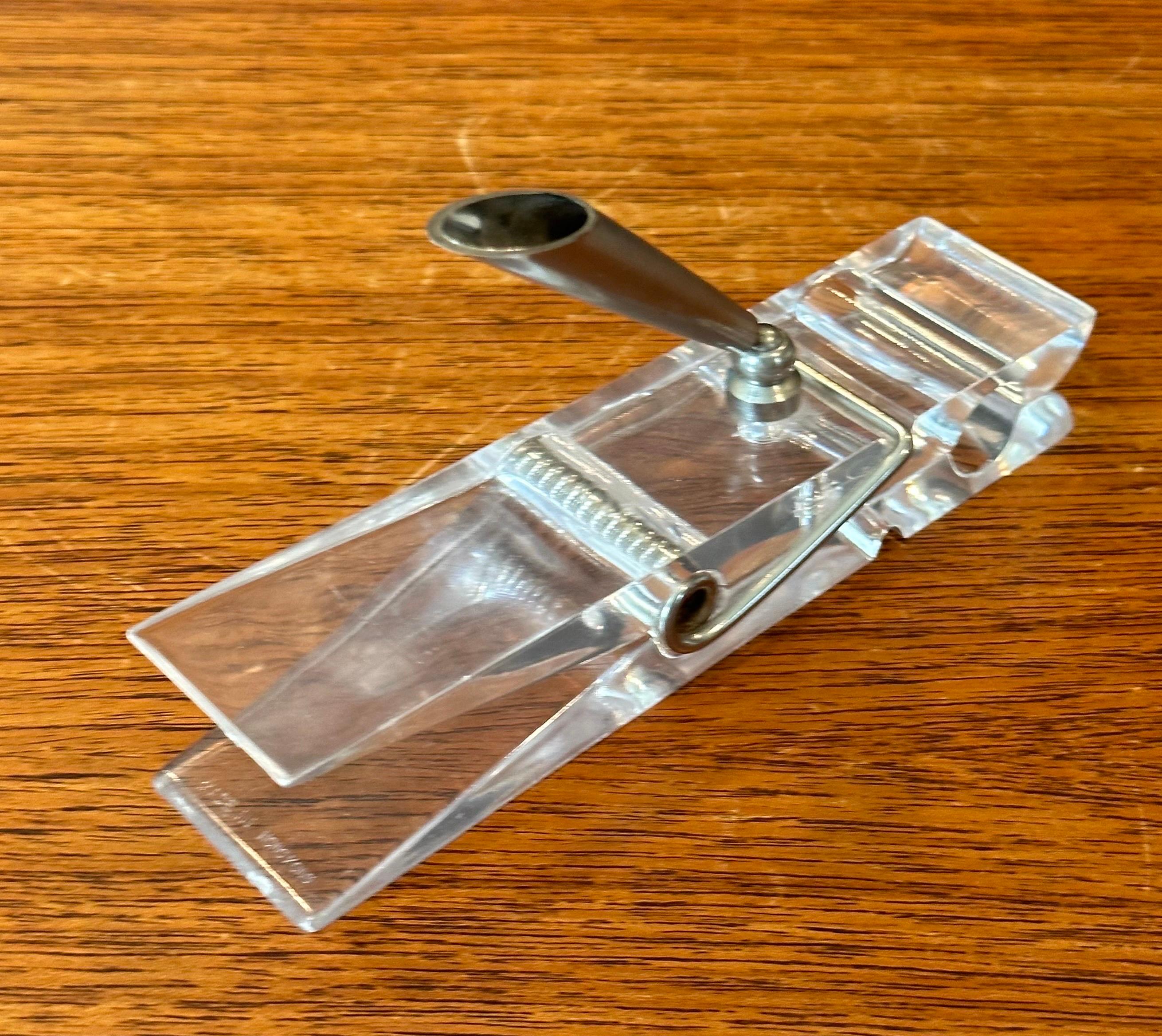 Oversized Lucite Clothespin Paperweight / Pen Holder / Desk Accessory For Sale 3