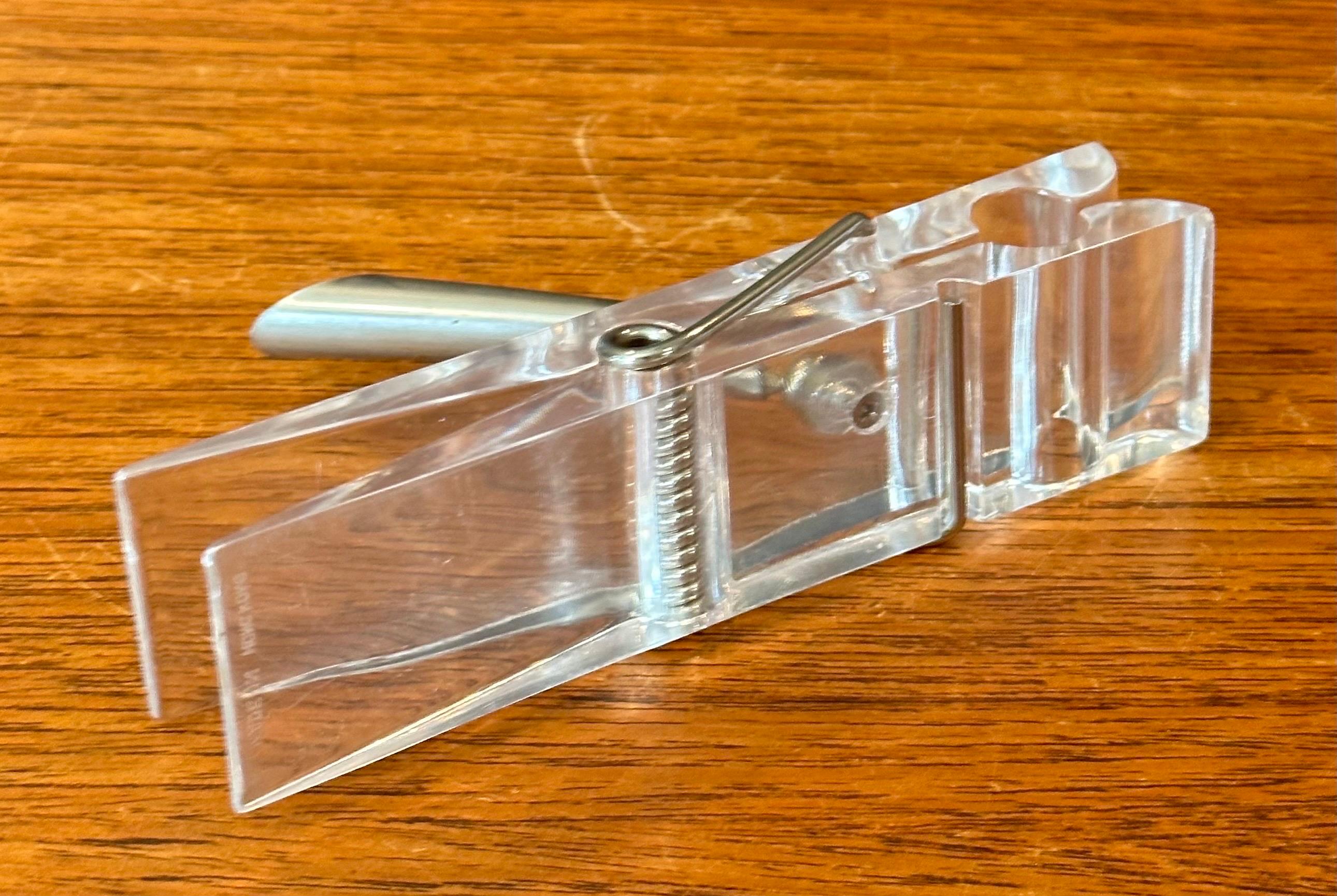 Oversized Lucite Clothespin Paperweight / Pen Holder / Desk Accessory For Sale 4