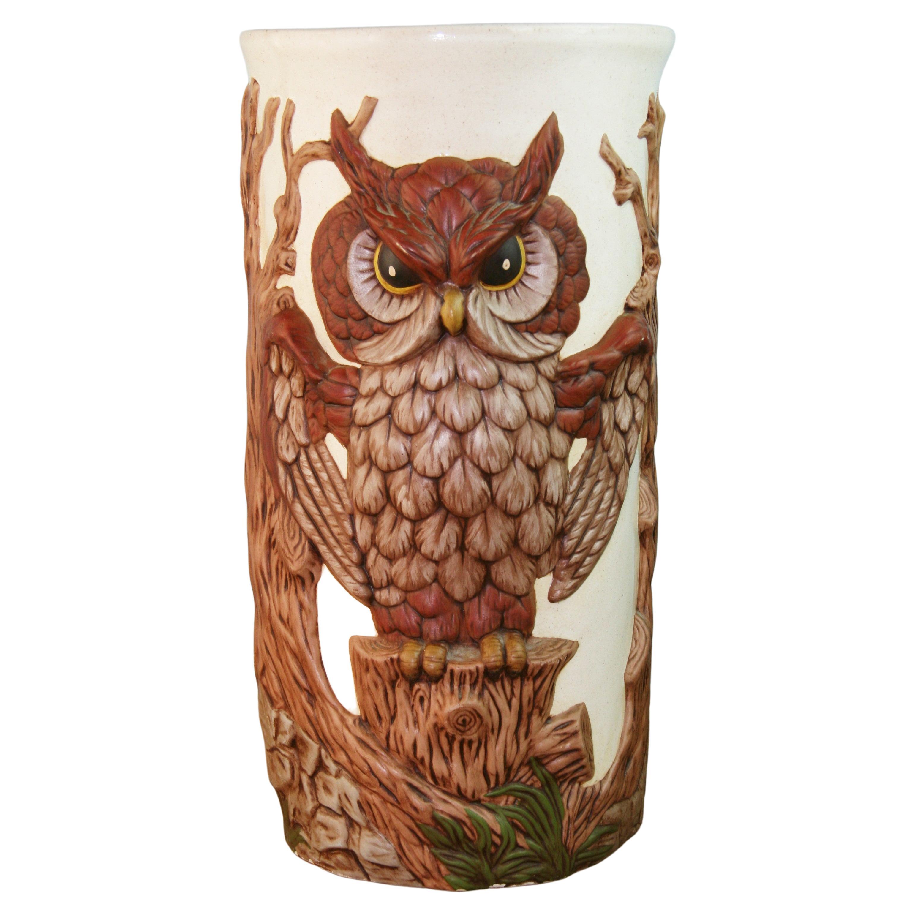 Terracotta 16cm High Owls Couple 2er Set Pretty Deco 