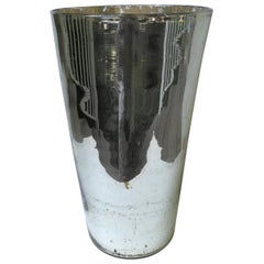 Retro Oversized Mercury Glass Vase
