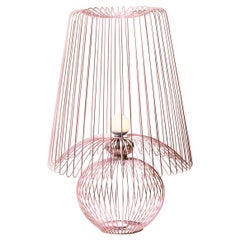 Statement Lamp in Rose Gold, height 47.25 in
