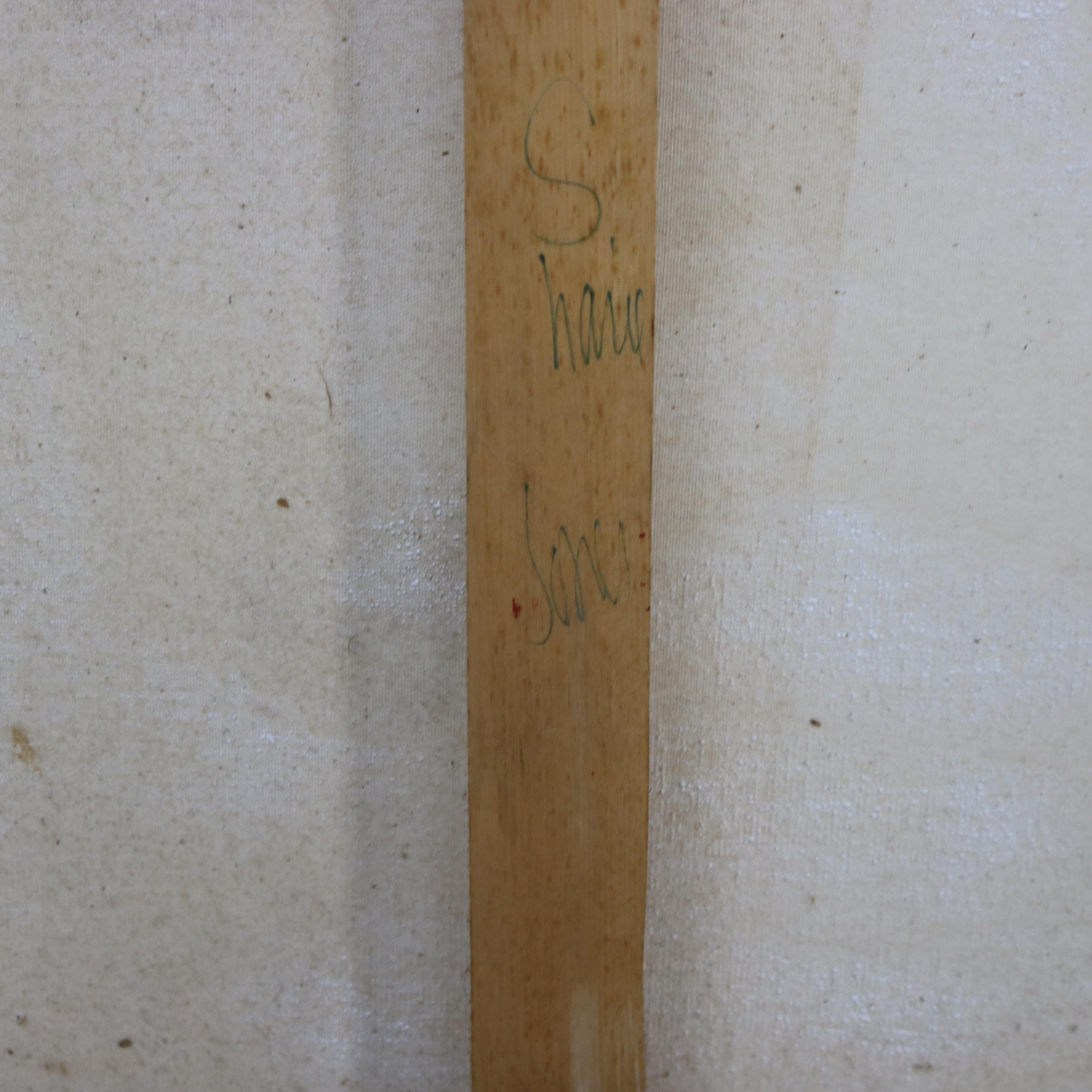 Abstrakt-impressionistisches Gemälde in Übergröße, Öl auf Leinwand, Mid-Century Modern, Gemälde C1968 im Angebot 6