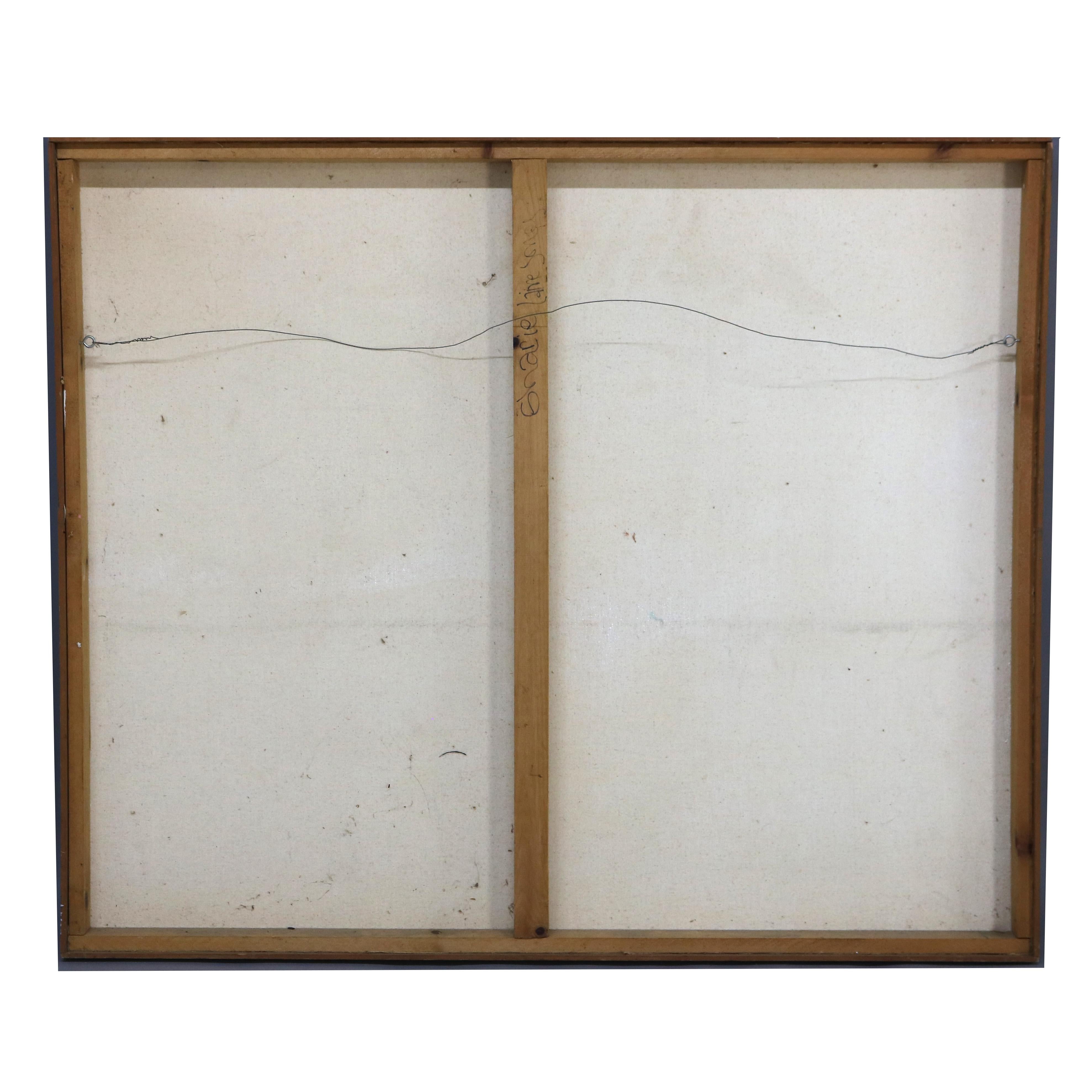 Abstrakt-impressionistisches Gemälde in Übergröße, Öl auf Leinwand, Mid-Century Modern, Gemälde C1968 im Angebot 6